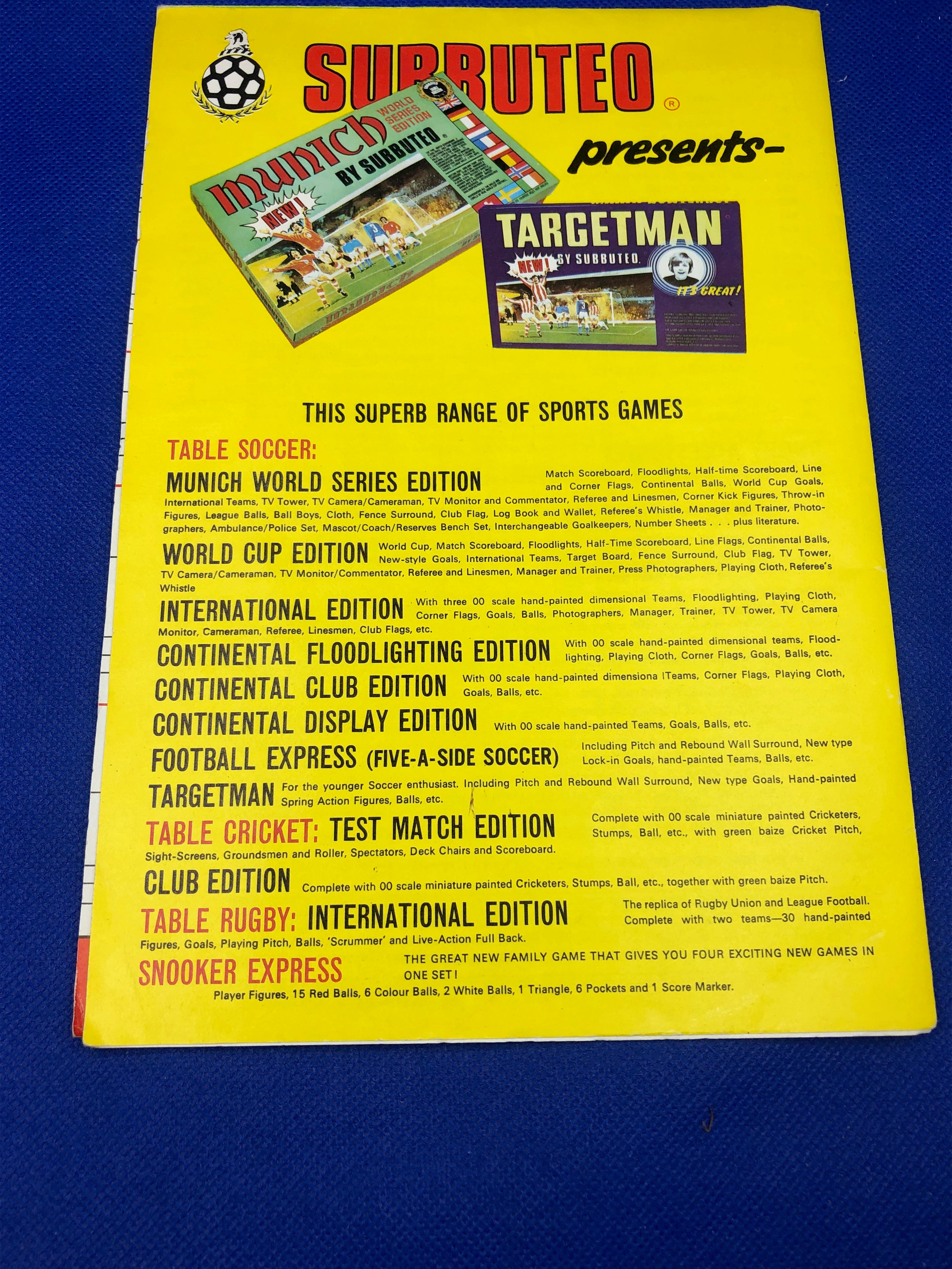 Subbuteo catalogo 1974-75