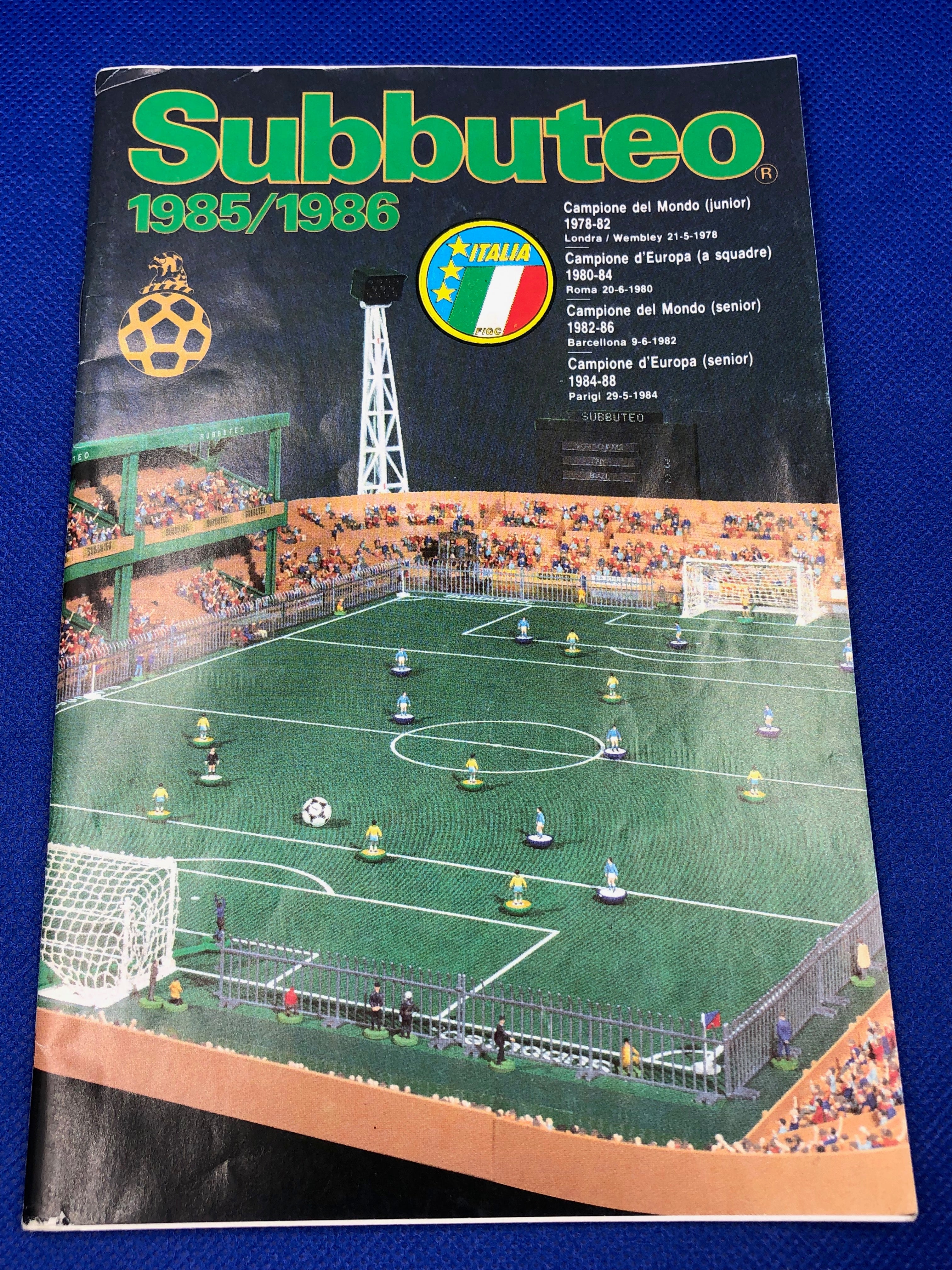 Subbuteo catalogo 1985-86
