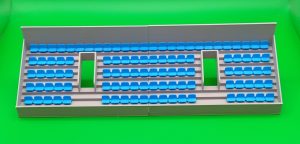 Subbuteolab linea stadio gradinata 3D - seggiolini blu