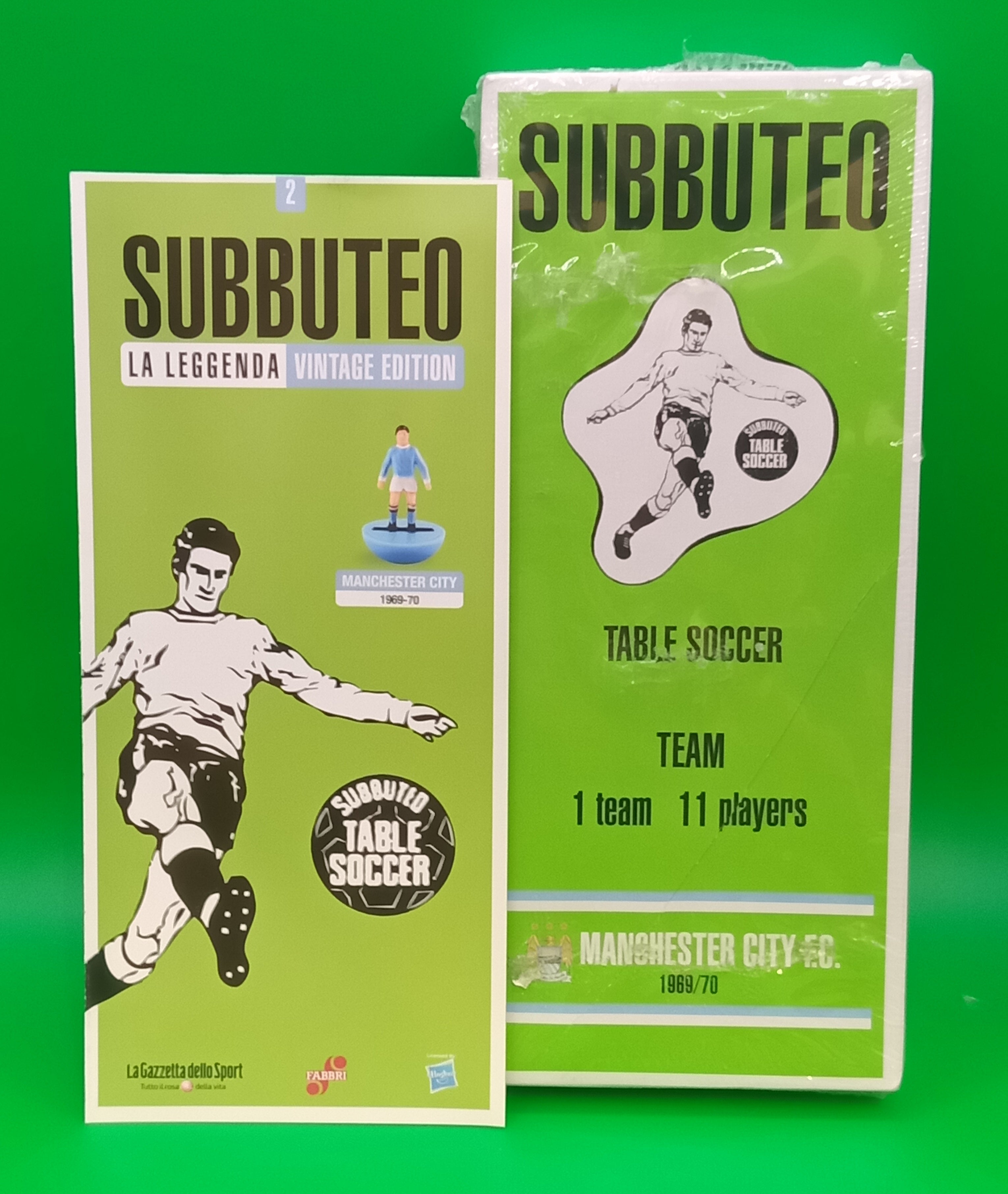 Subbuteo squadra hw vintage leggenda Manchester City 1969/70 - sigillata