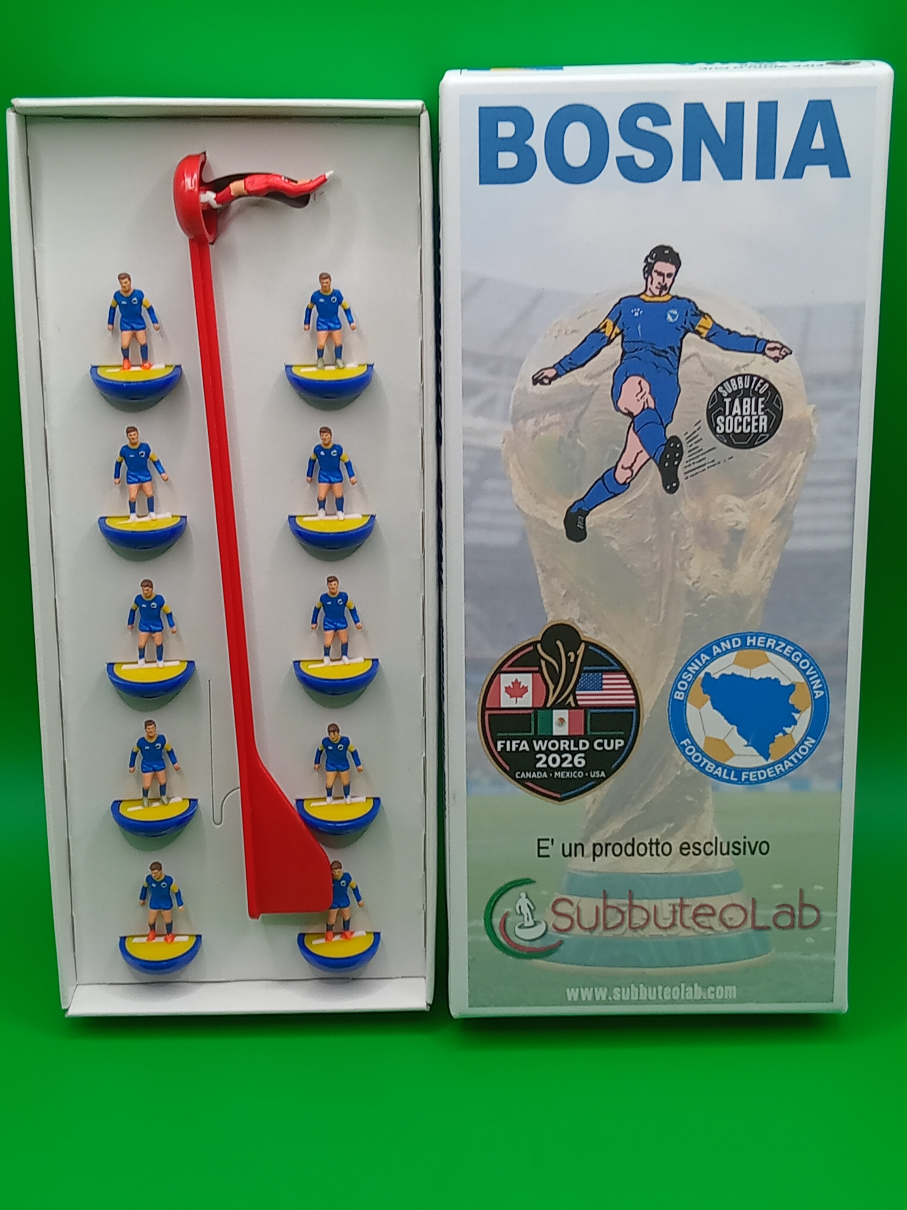 Subbuteolab squadra hw collana mondiali 2026 Bosnia - dipinta a mano