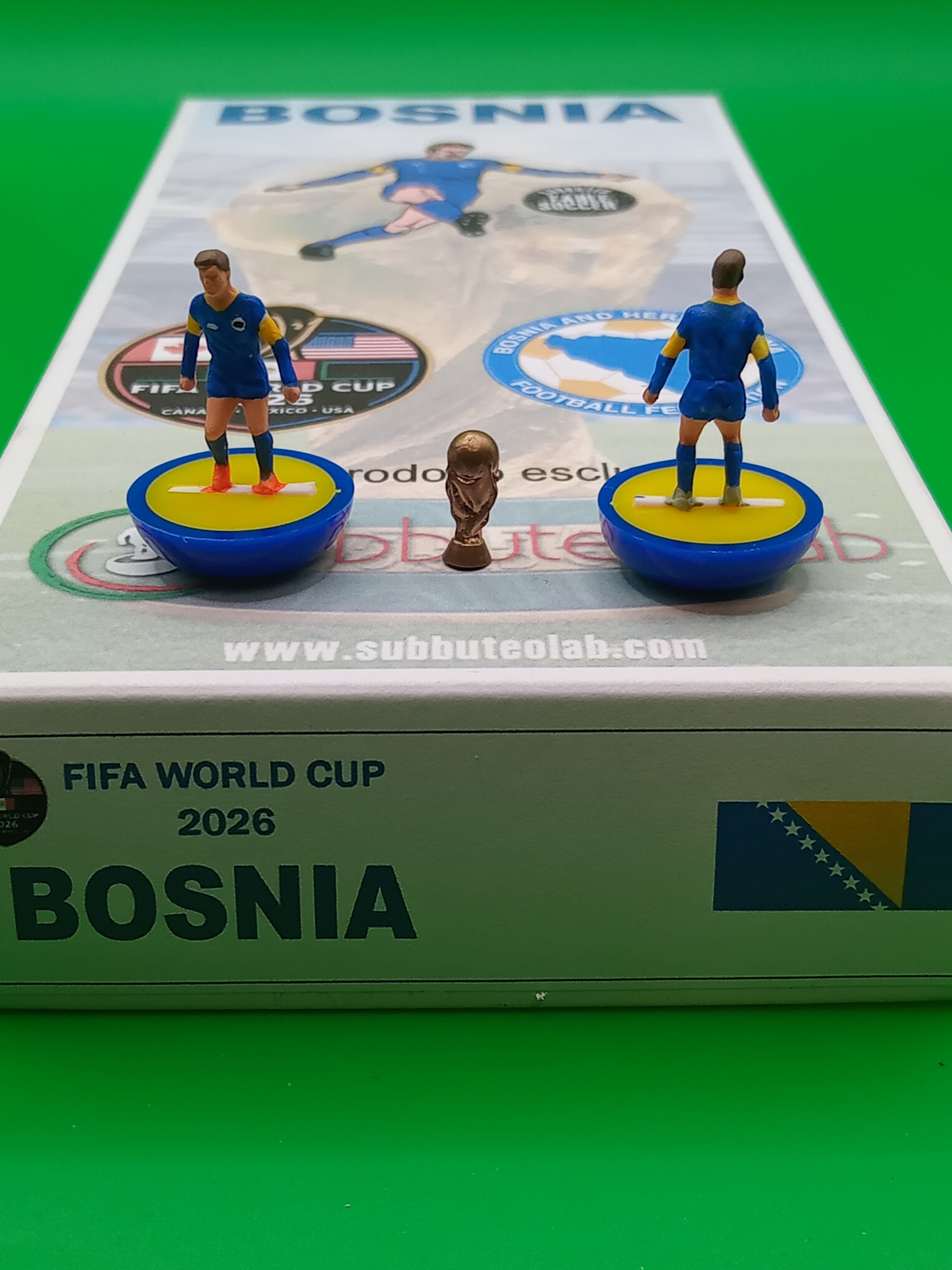 Subbuteolab squadra hw collana mondiali 2026 Bosnia - dipinta a mano