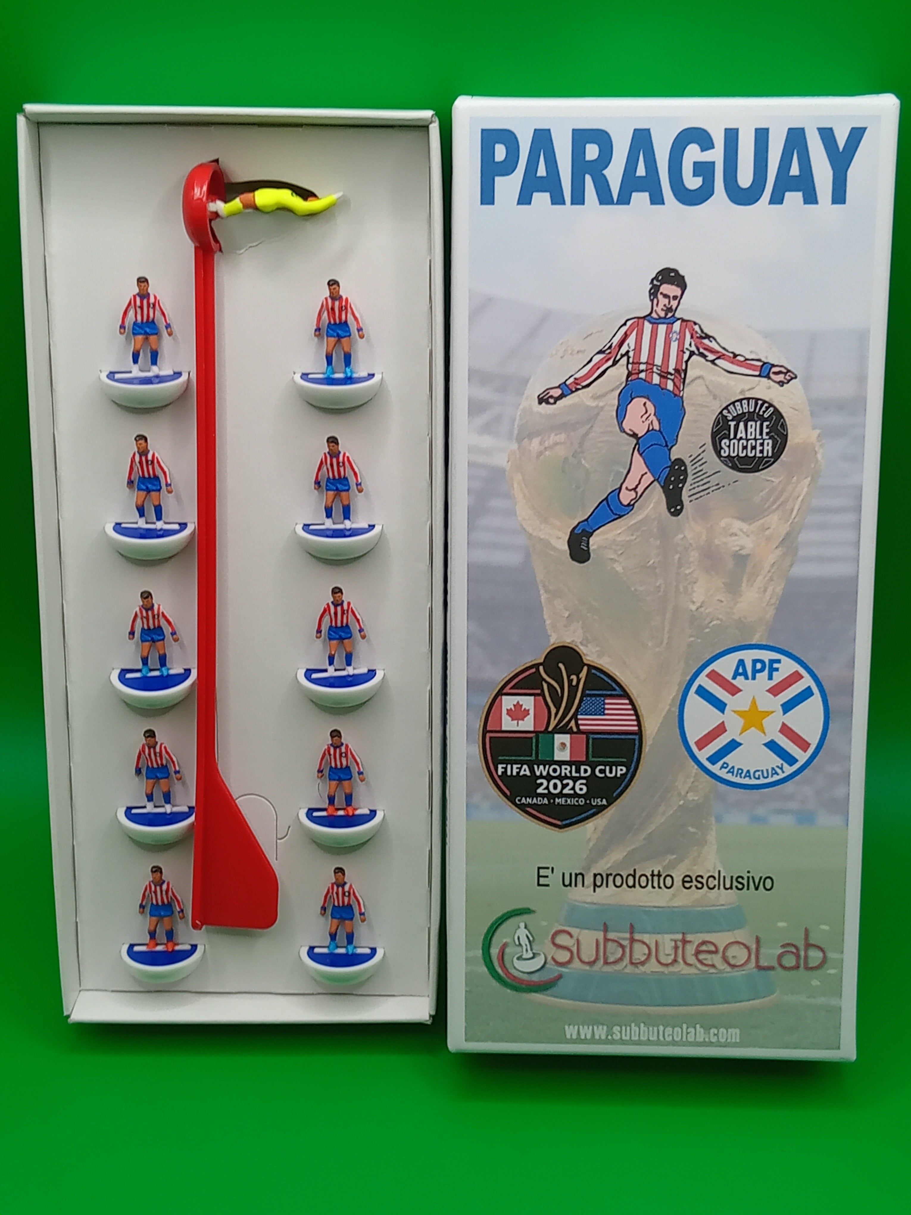 Subbuteolab collana mondiali 2026 Paraguay - dipinta a mano