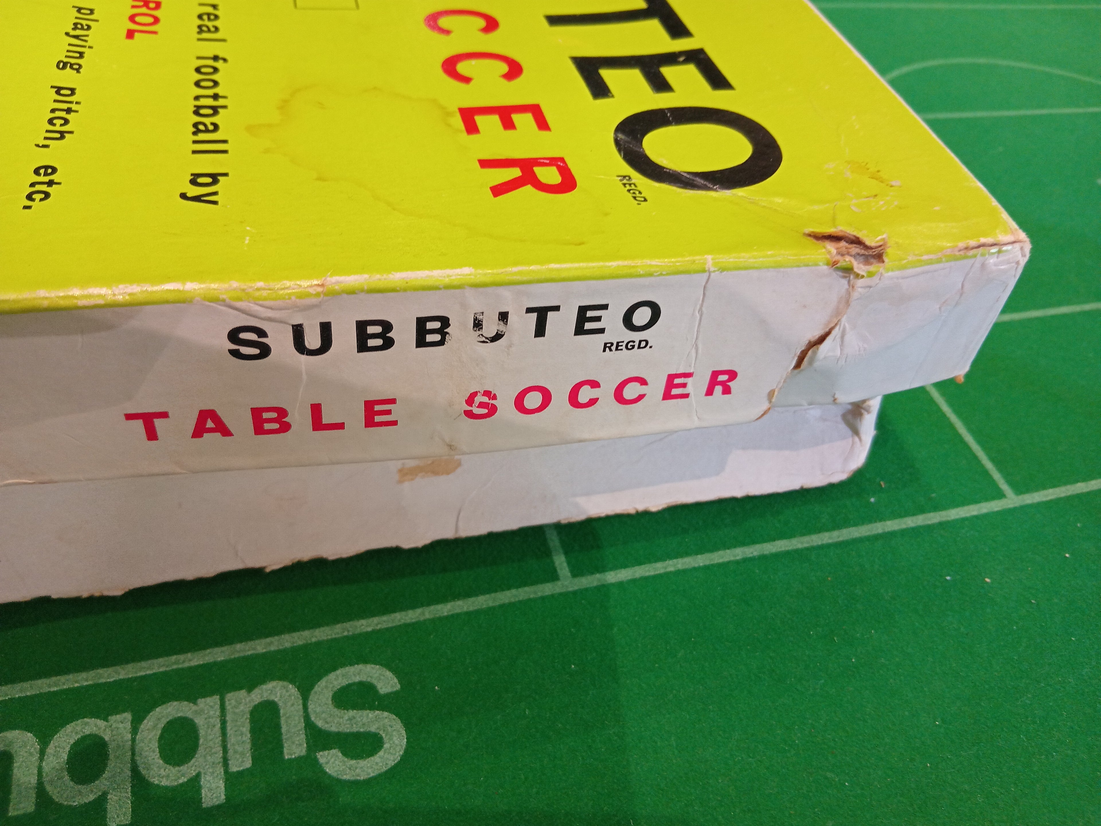 Subbuteo set box Flat 1960s Super Flat