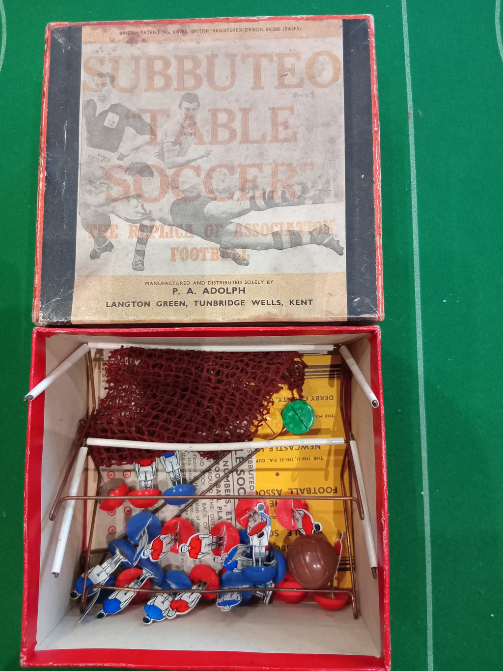 Subbuteo scatola gioco Flat 1950's Combination - prima versione