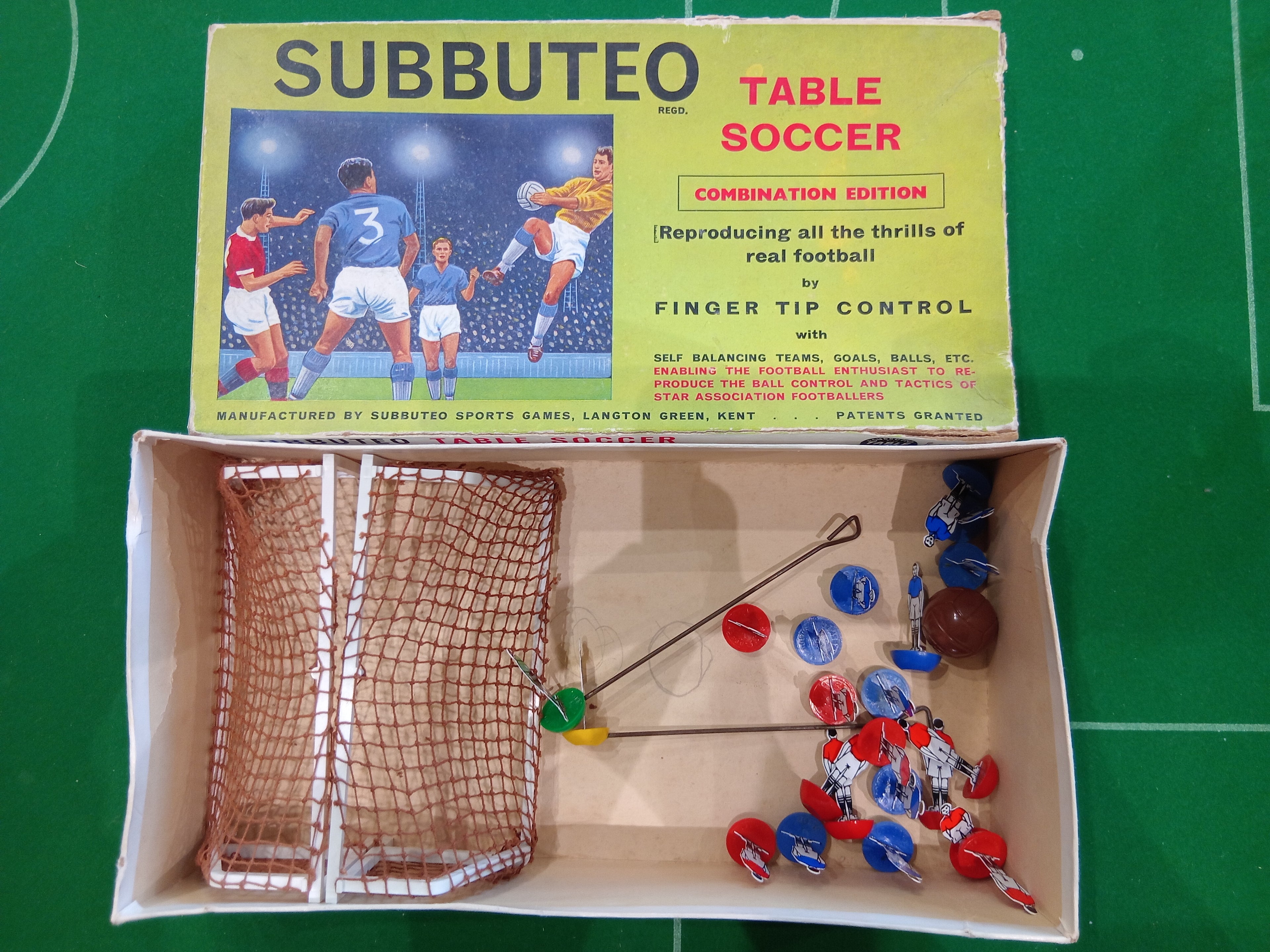 Subbuteo set box Flat 1960s Combination Edition