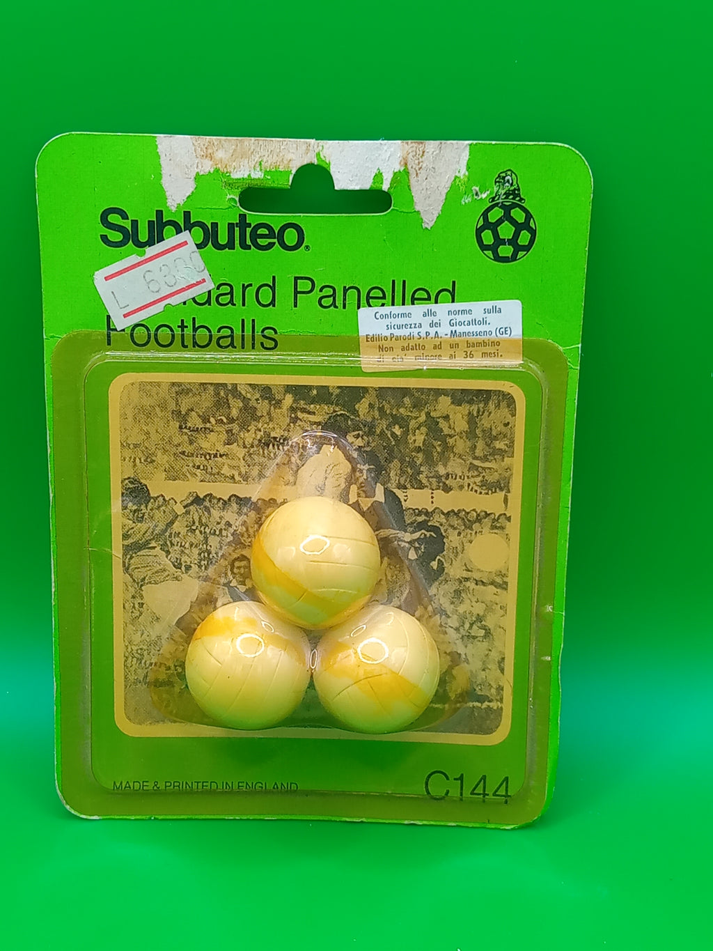 Subbuteo blister 3 palloni Standard Panelled Footballs C144