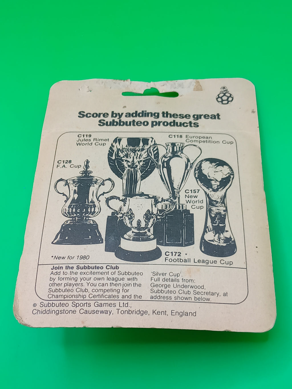 Subbuteo blister 3 palloni Standard Panelled Footballs C144