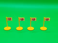Subbuteo kit 4 bandierine corner arancione Bundesliga