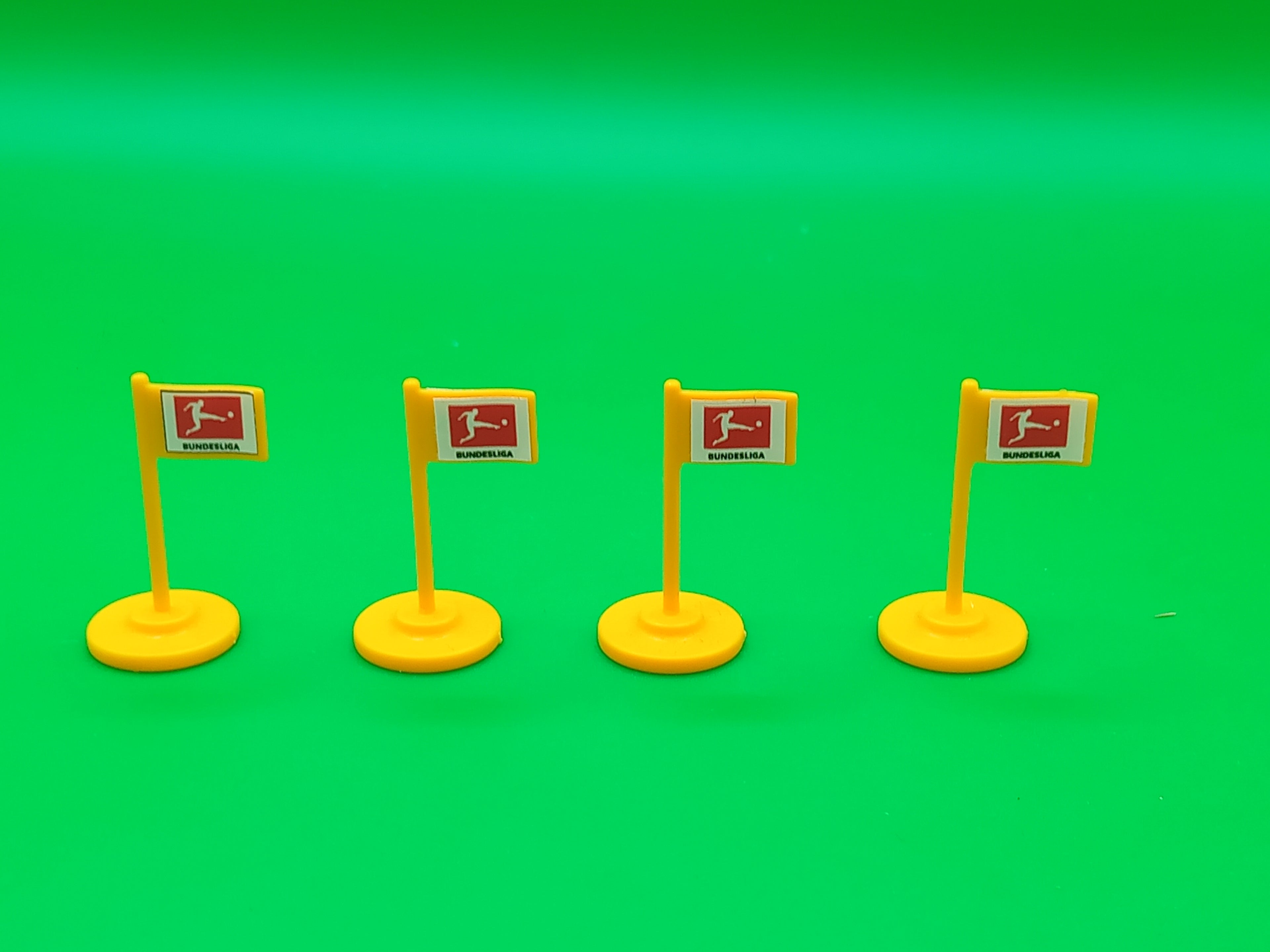 Subbuteo kit 4 bandierine corner arancione Bundesliga