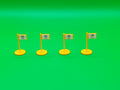 Subbuteo kit 4 bandierine corner arancione Ligue 1