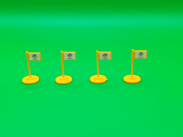 Subbuteo kit 4 bandierine corner arancione Ligue 1