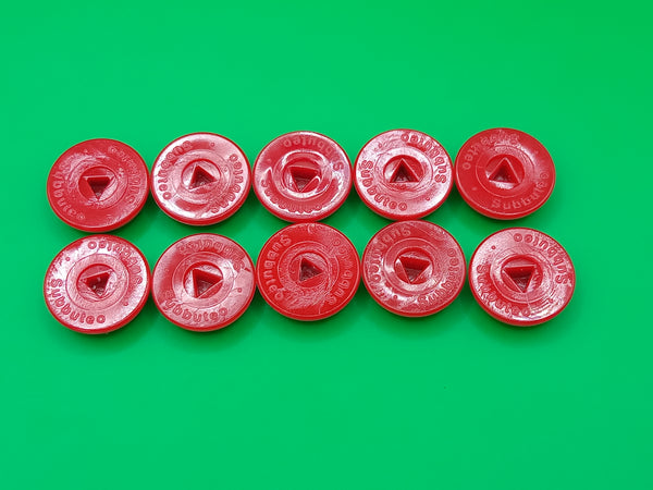 Subbuteo Hasbro kit 10 basi - colore rosso
