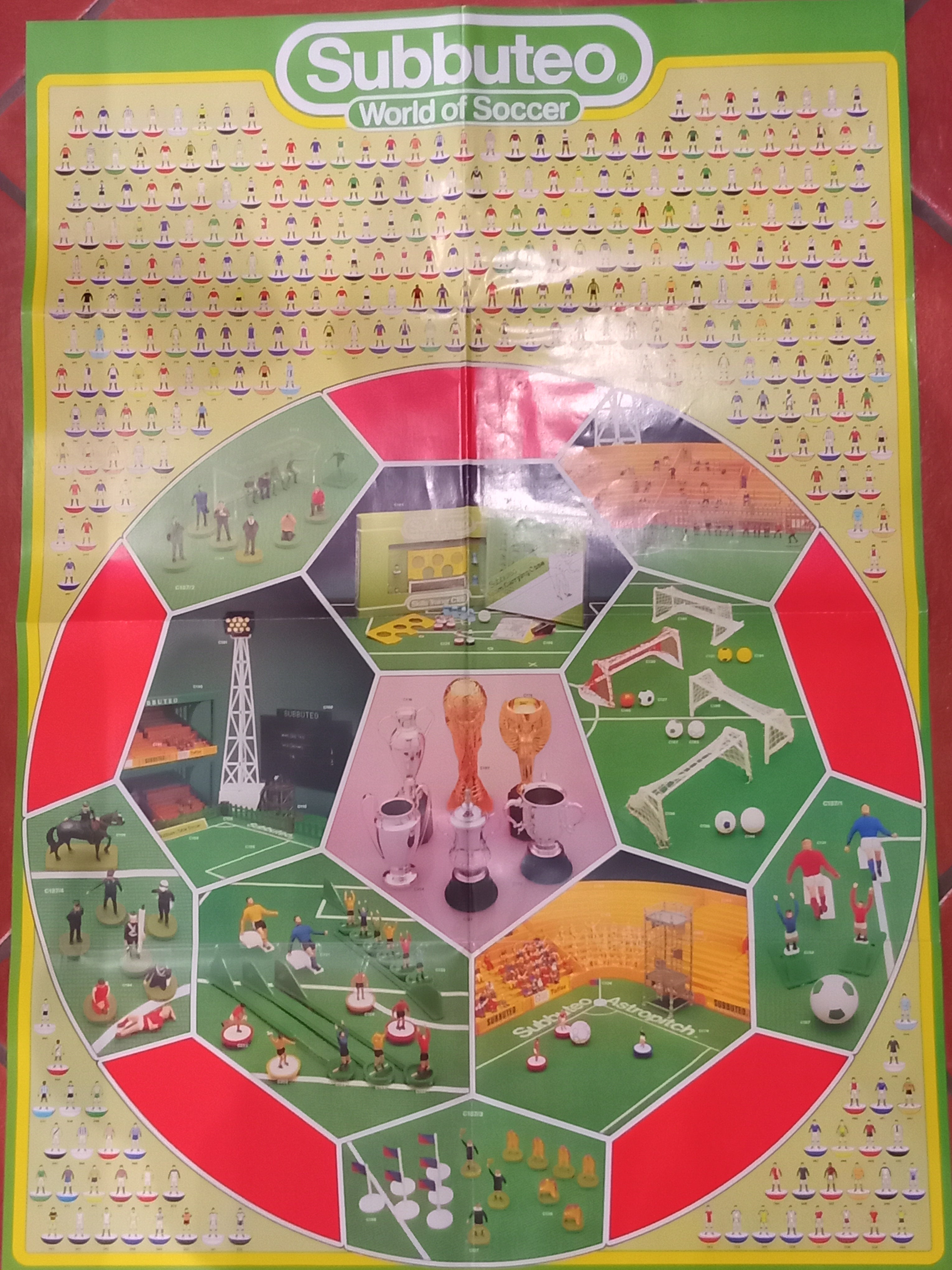 Subbuteo poster catalogo prodotti e squadre anni '80