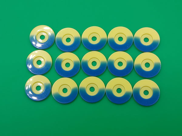 Astrobase kit da 15 dischetti bicolore - giallo/blu