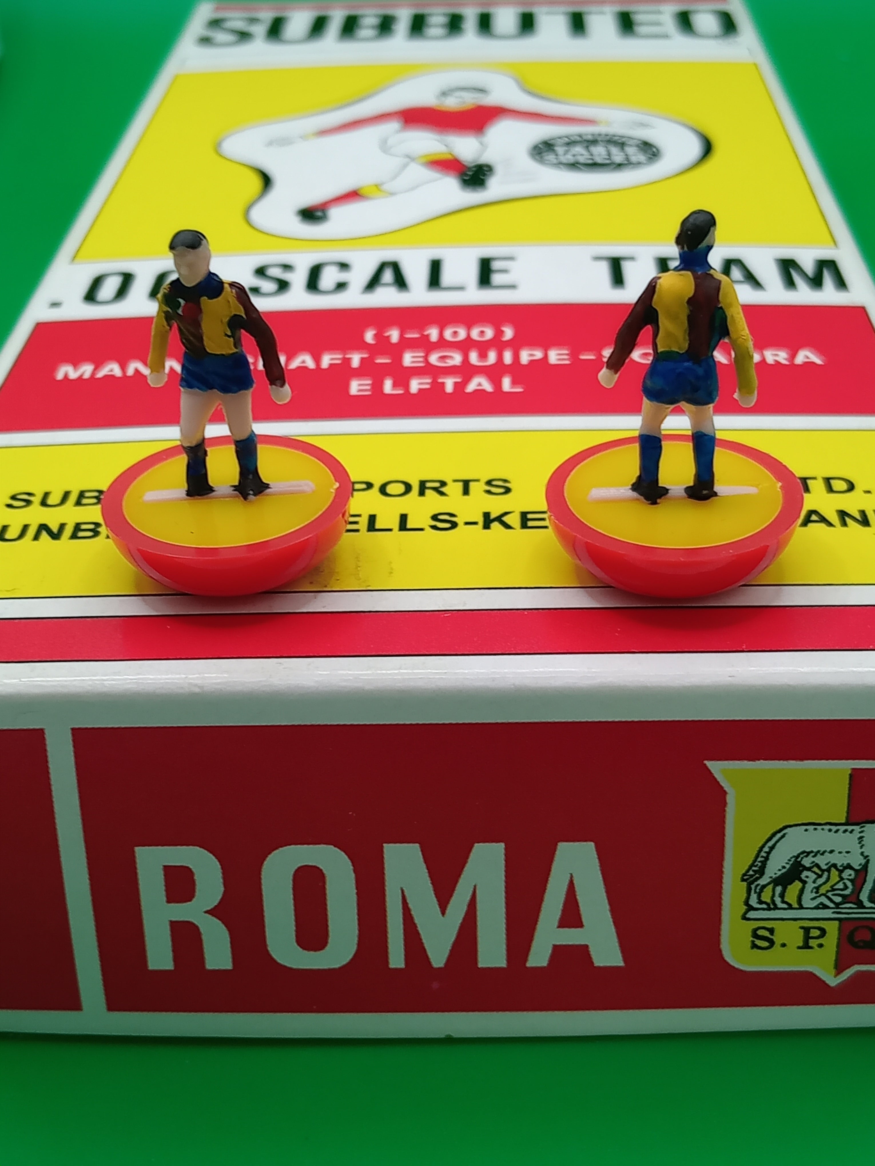 Subbuteo squadra hw Roma maglia Champions 2001/02 - dipinta a mano