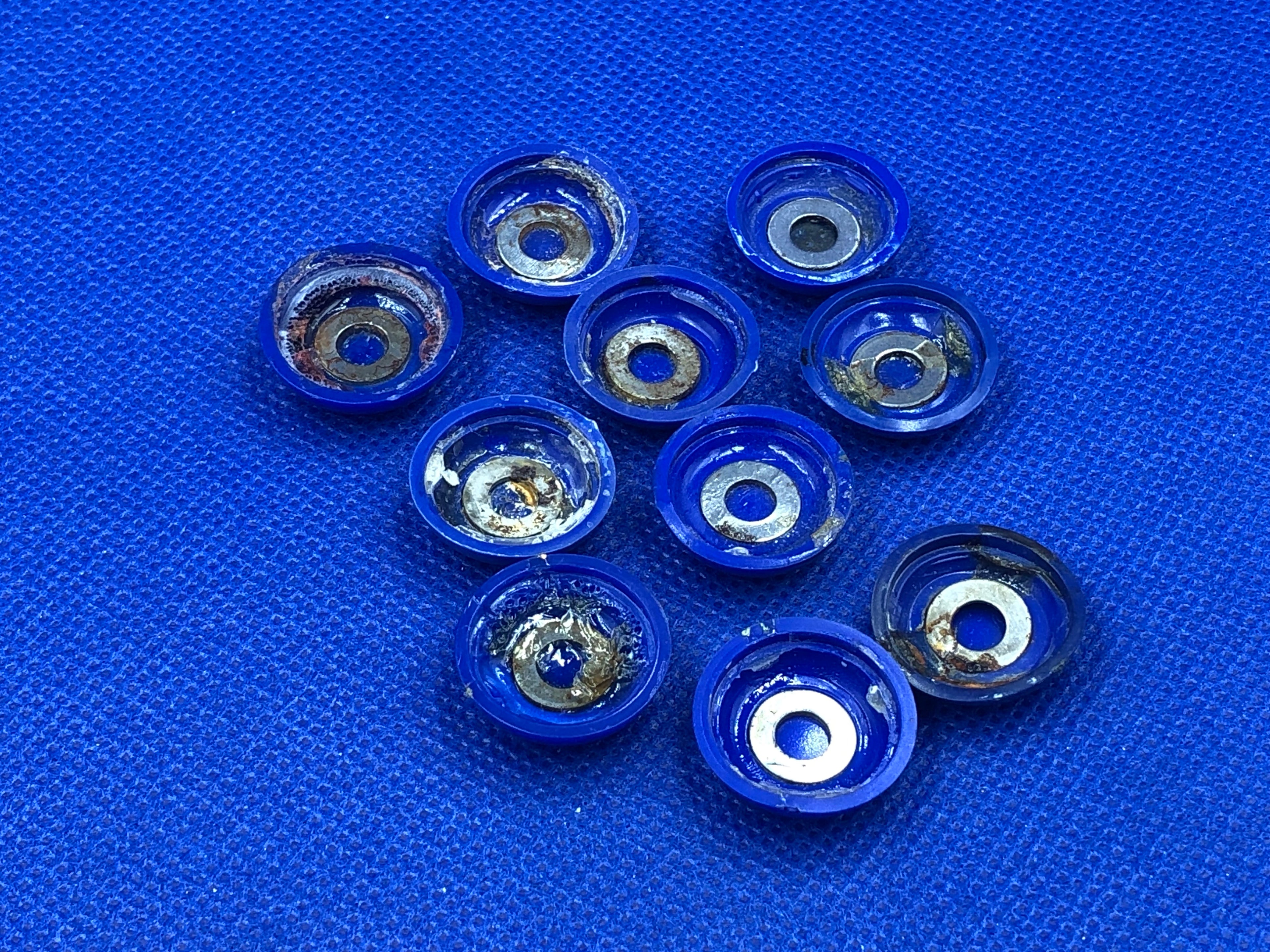 Subbuteo kit 10 basi hw originali prive di inner - Blu