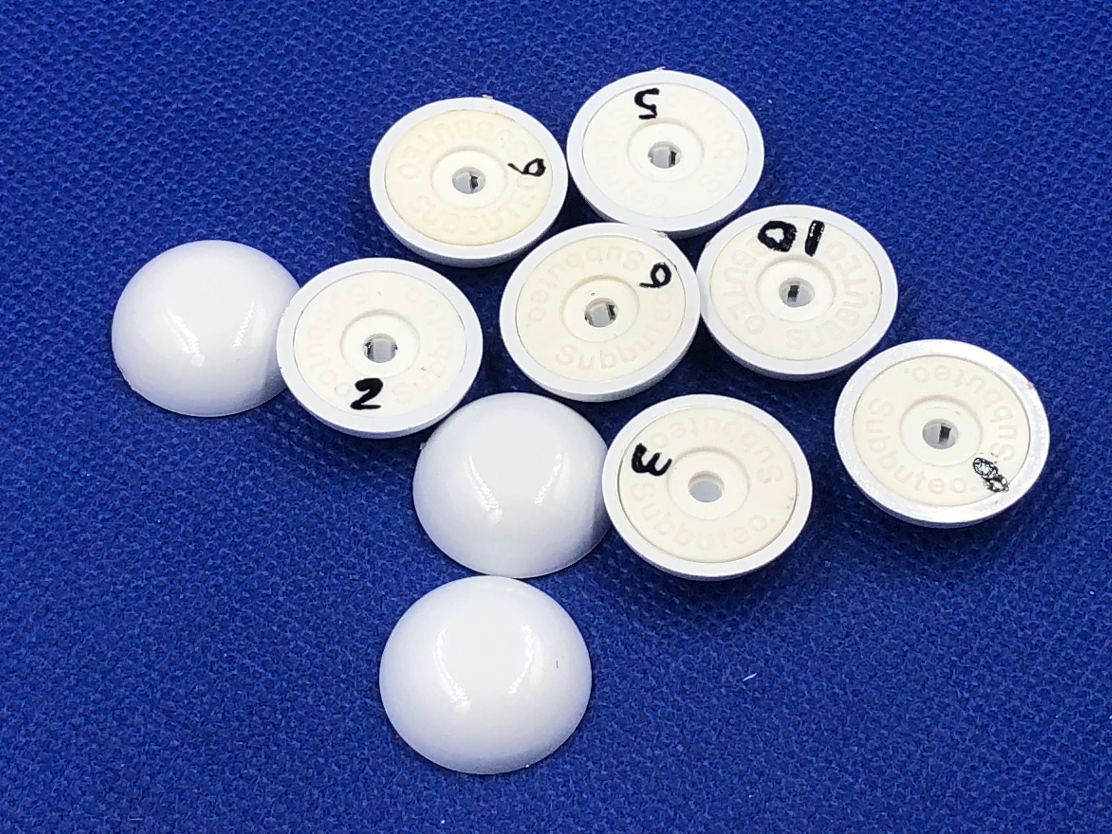Subbuteo kit 10 basi lw originali da ripulire - Bianco/Bianco