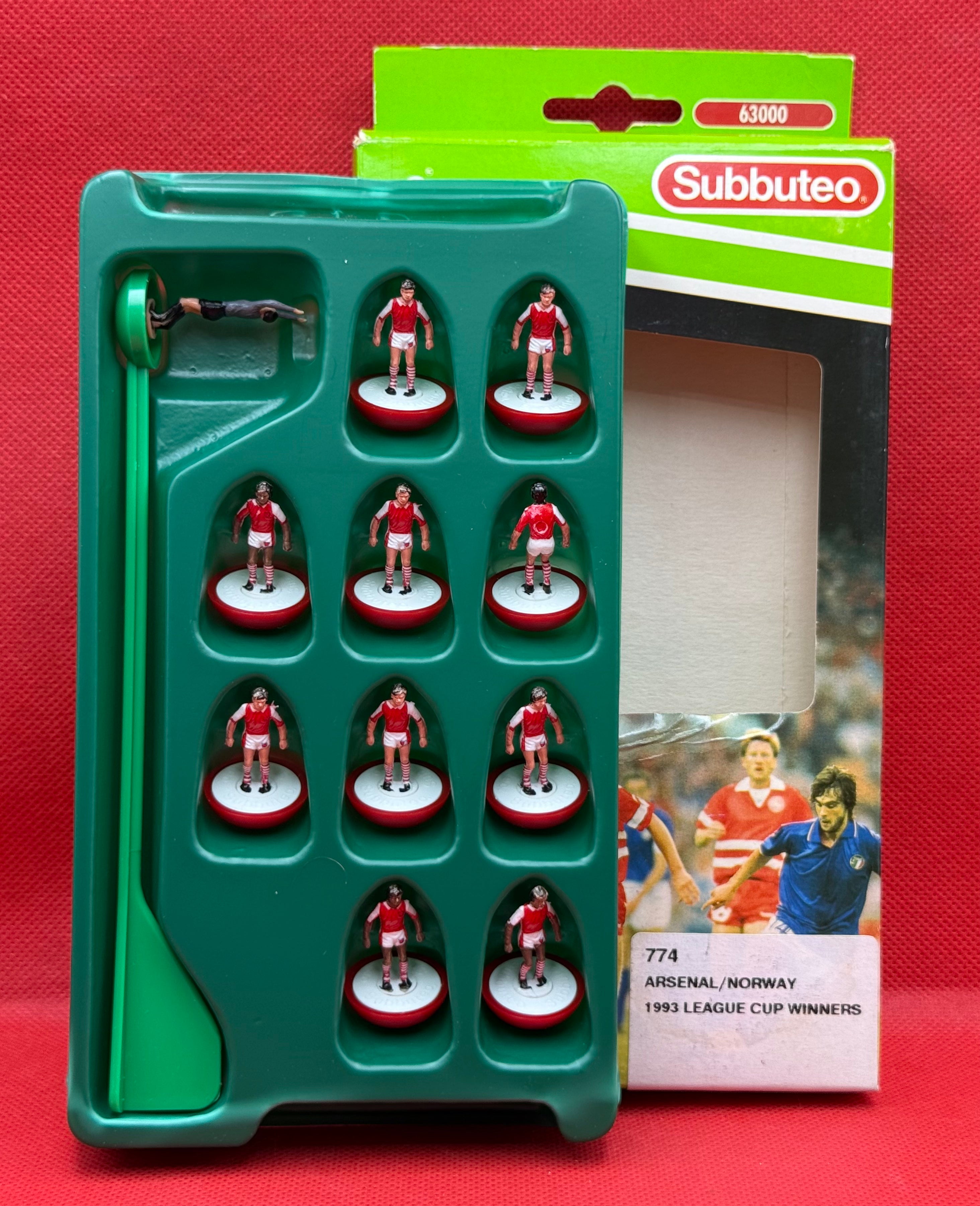 Subbuteo squadra Lw Arsenal/Norway ref 774 - League Cup Winners 1993