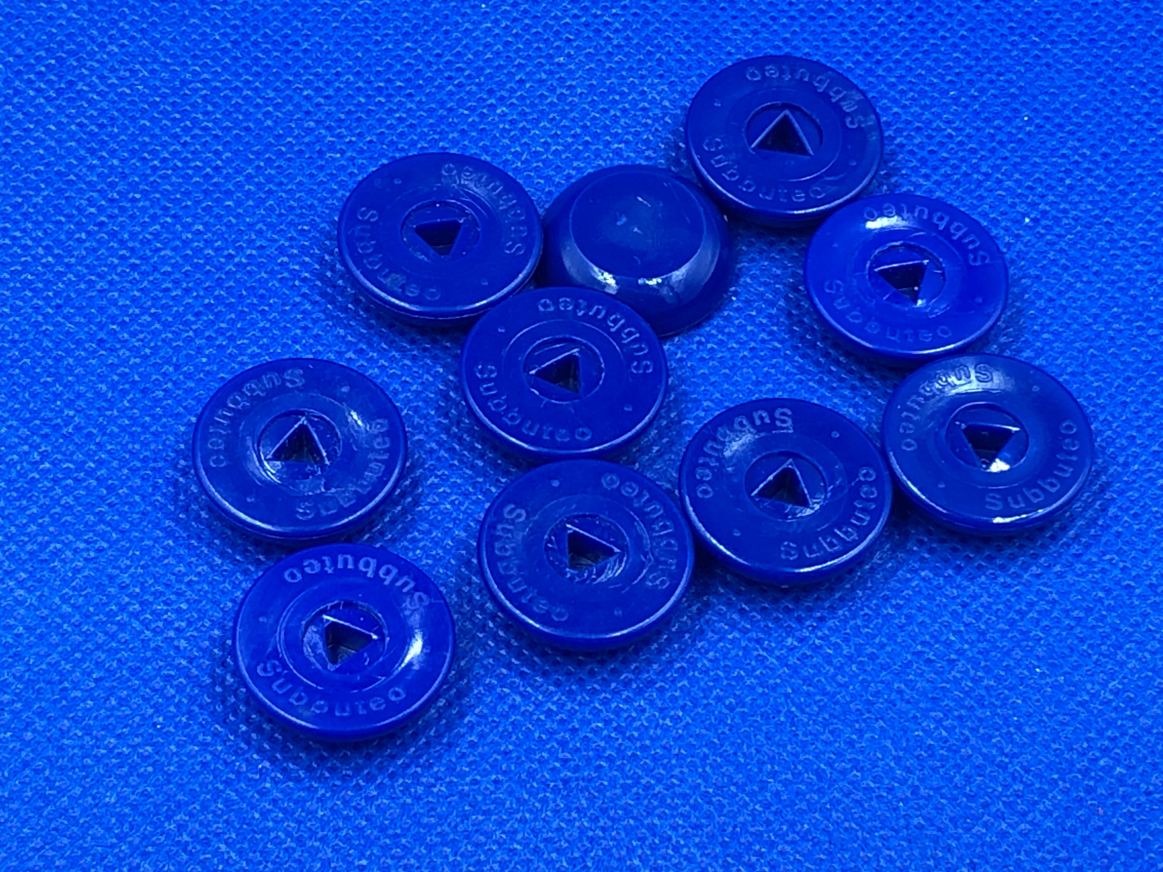 Subbuteo kit 10 basi Hasbro Piatte Blu