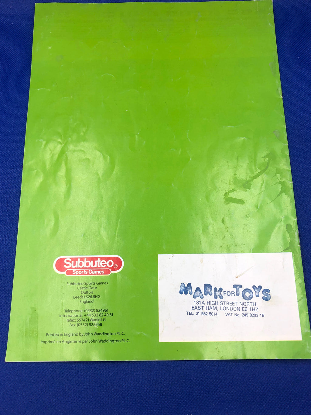 Subbuteo catalogo anni '90