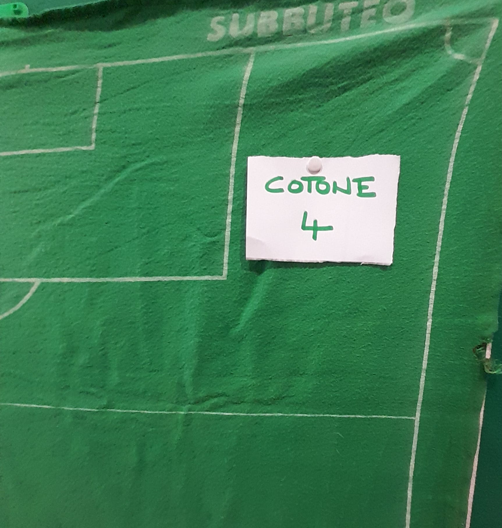 Subbuteo campo da gioco in cotone anni' 70