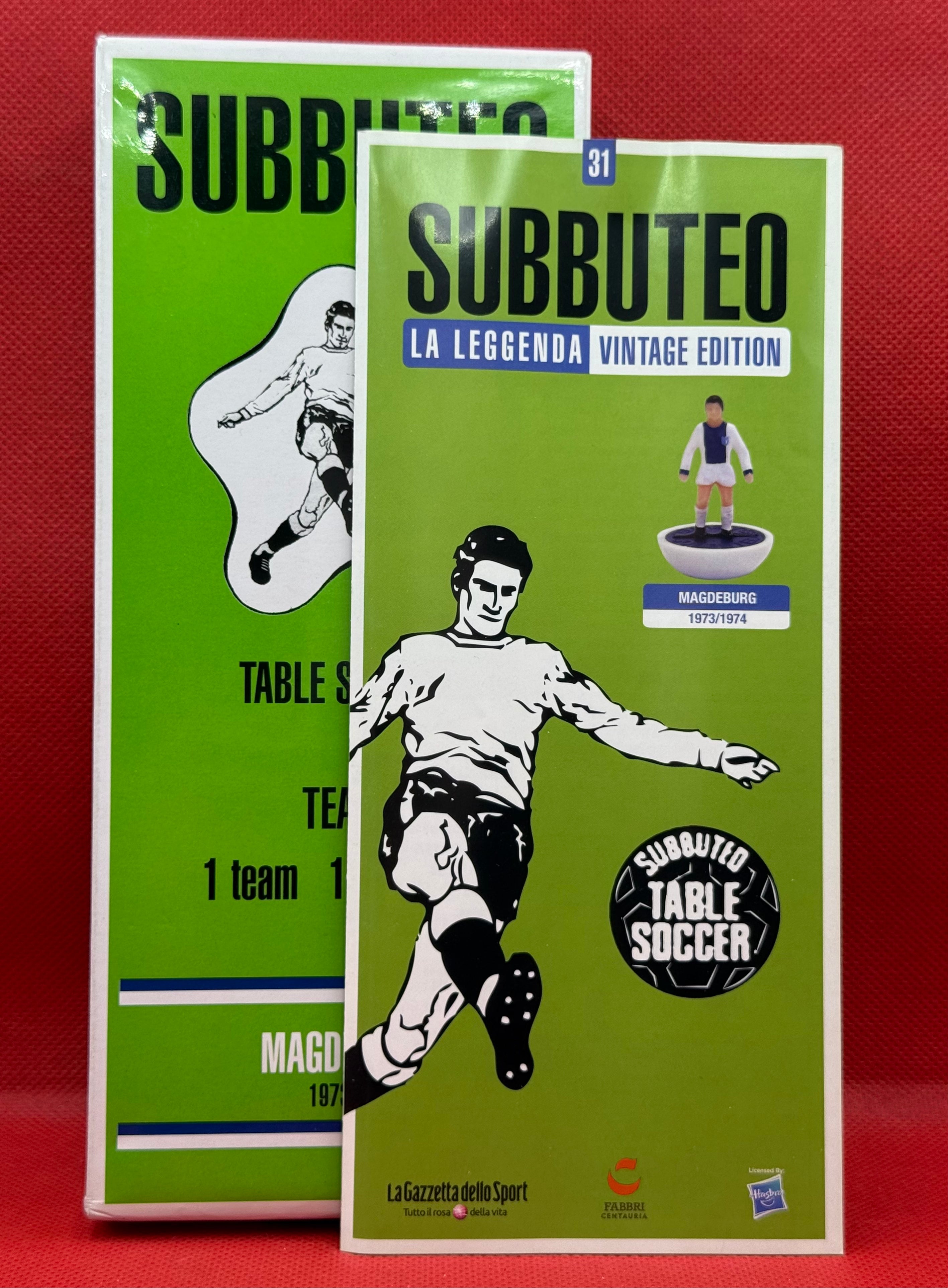 Subbuteo squadra Hw vintage Leggenda Magdeburg 1973/74 - con libretto