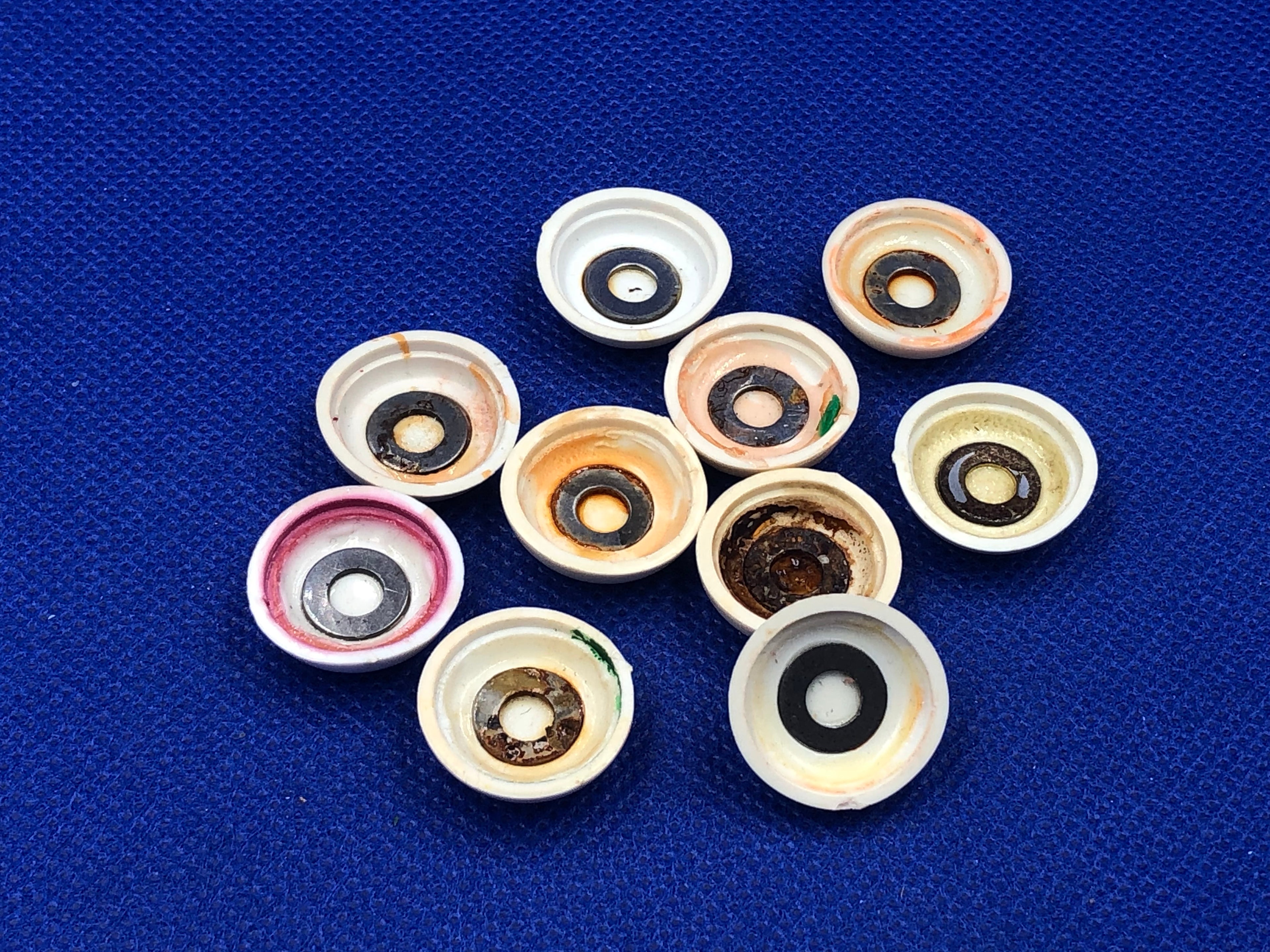 Subbuteo kit 10 basi hw originali prive di inner - Bianche