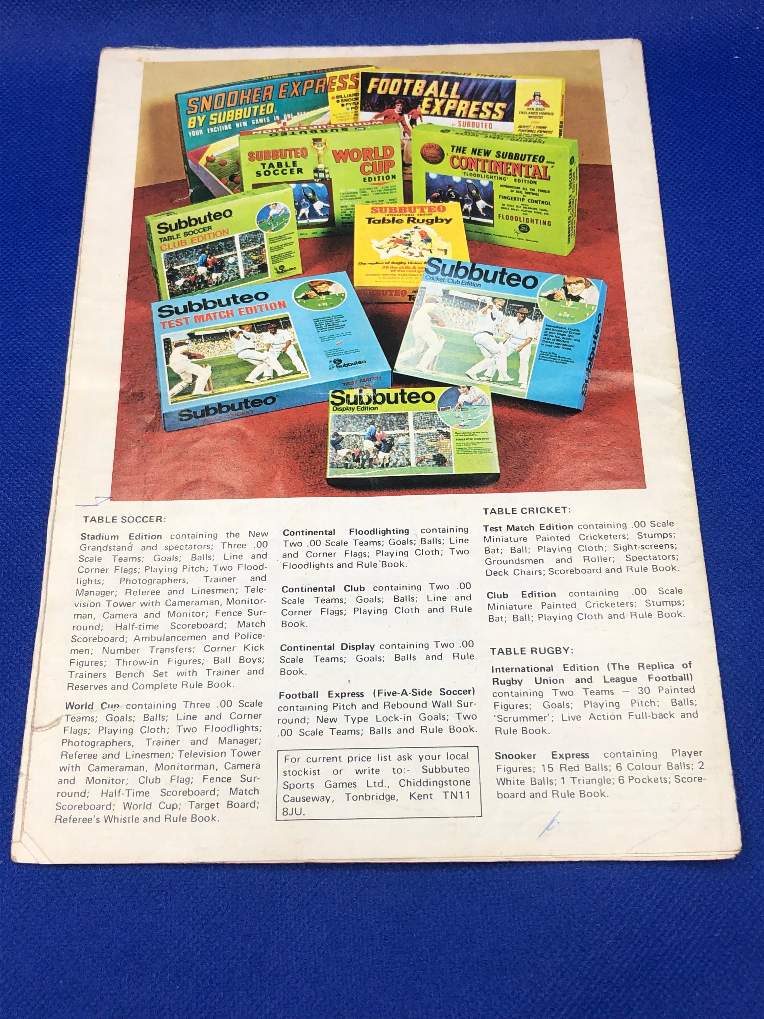 Subbuteo catalogo 'This is Subbuteo'