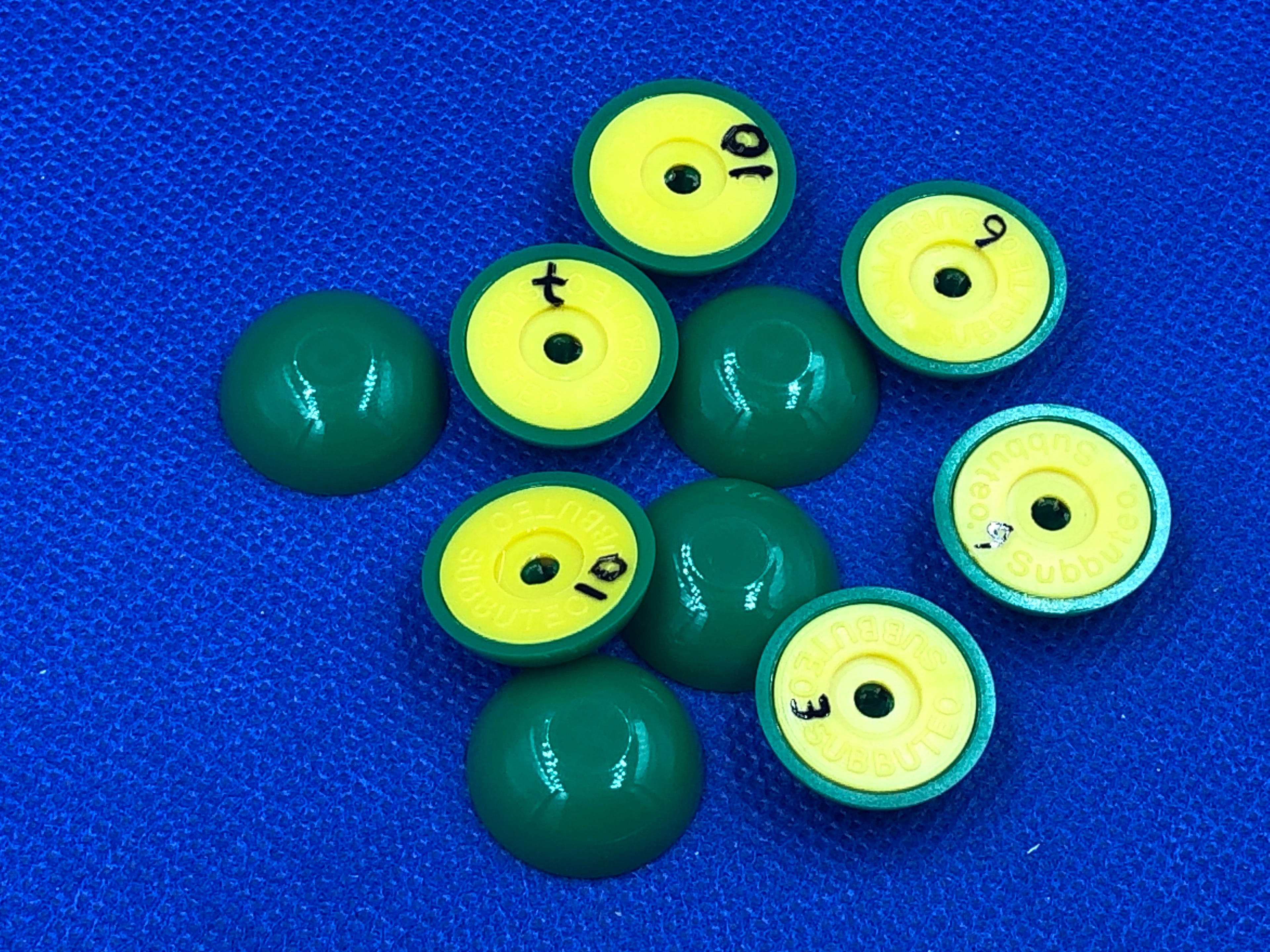 Subbuteo kit 10 basi lw originali da ripulire - Verde/Giallo