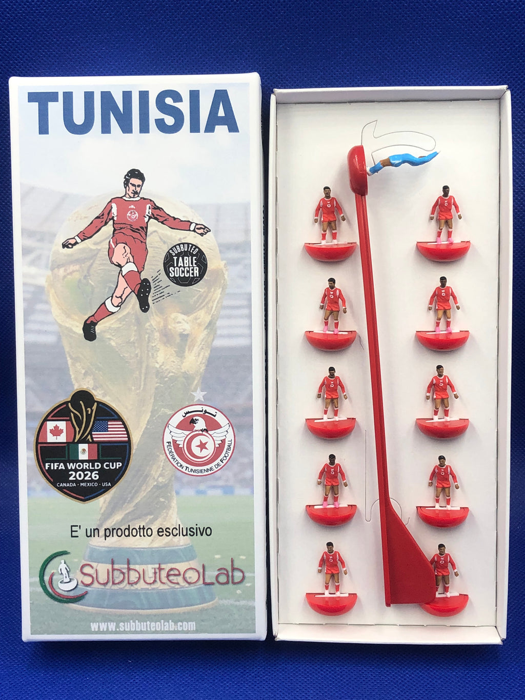 Subbuteolab collana mondiali 2026 Tunisia - dipinta a mano