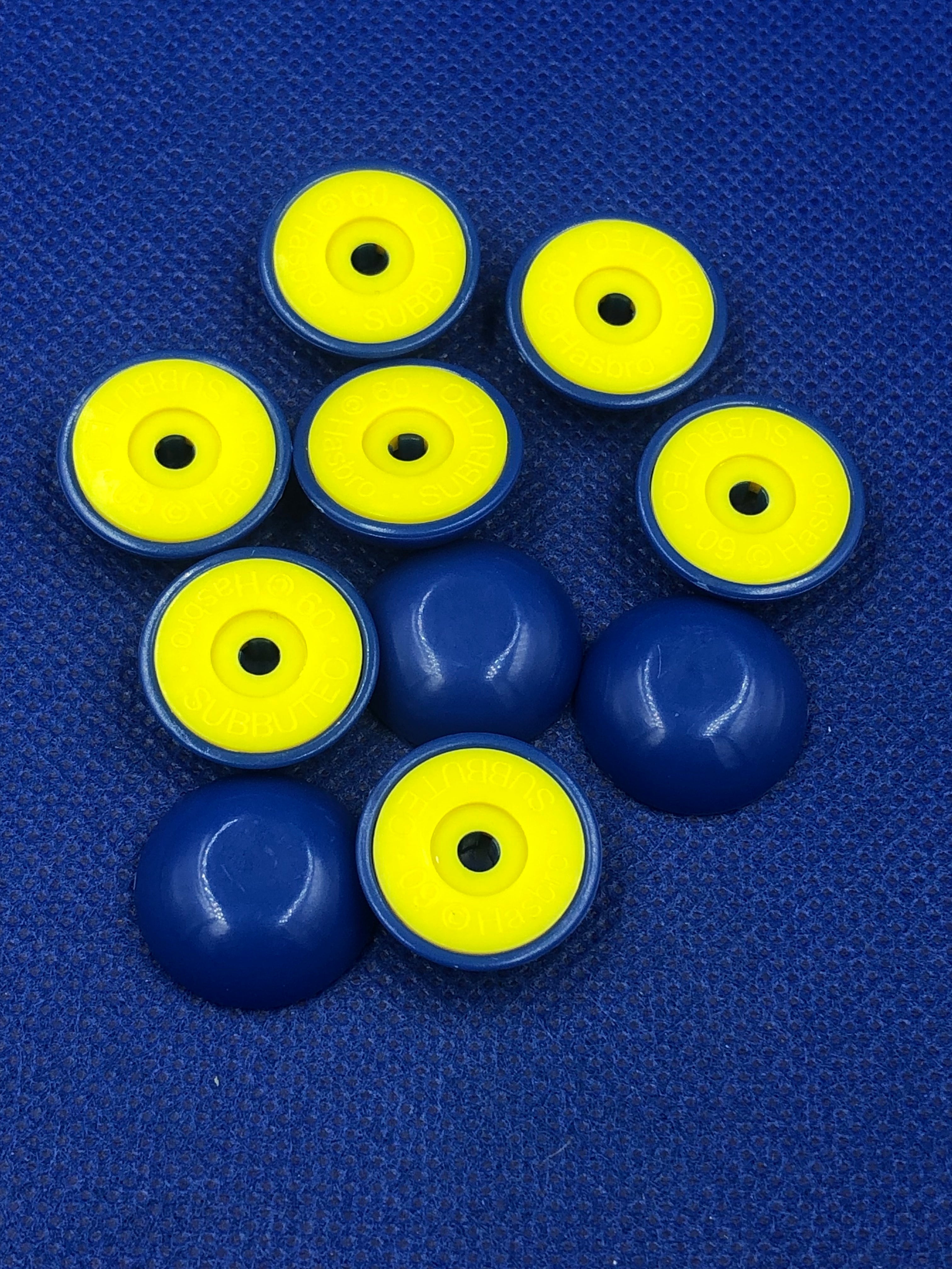 Subbuteo kit 10 basi lw serie 'La Leggenda' Blu/Giallo