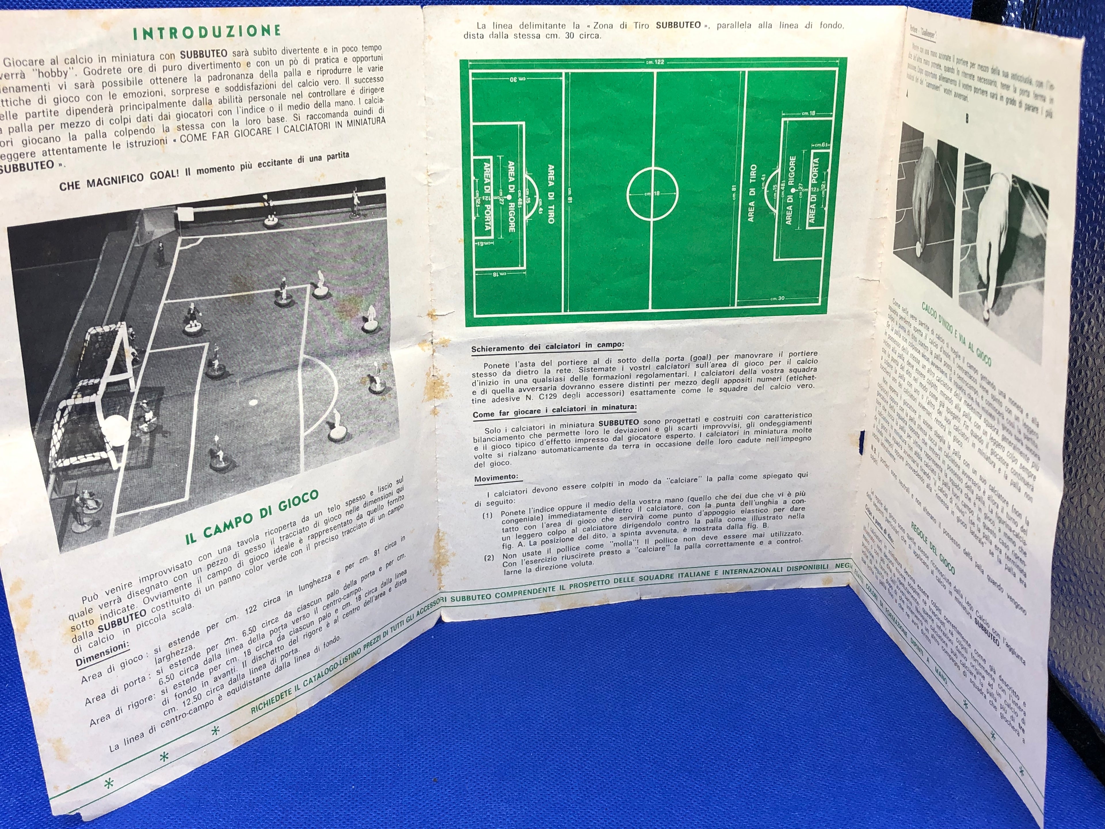 Subbuteo istruzioni di gioco e regole per principianti - In Italiano