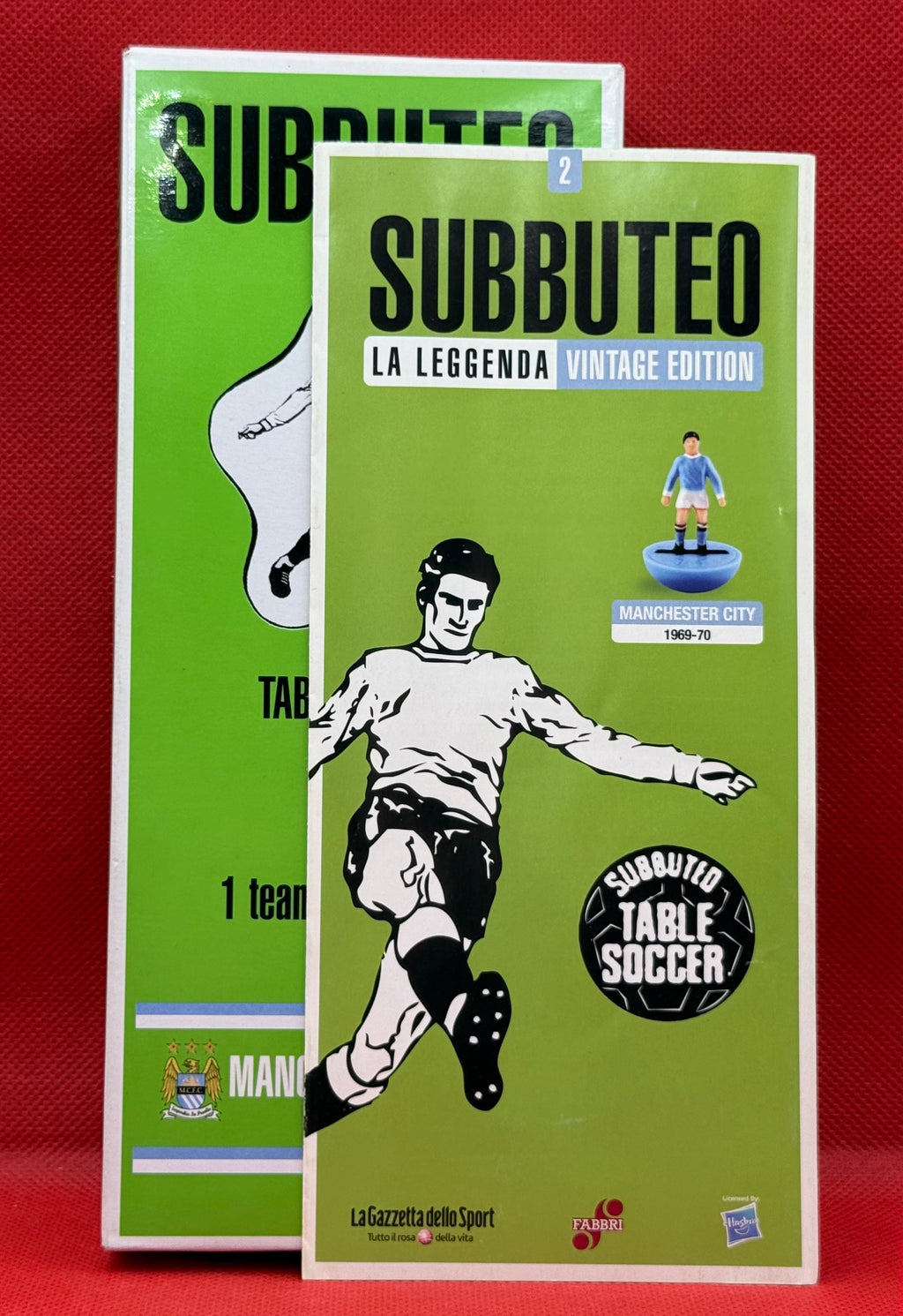 Subbuteo squadra hw vintage leggenda Manchester City 1969/70 - con libretto