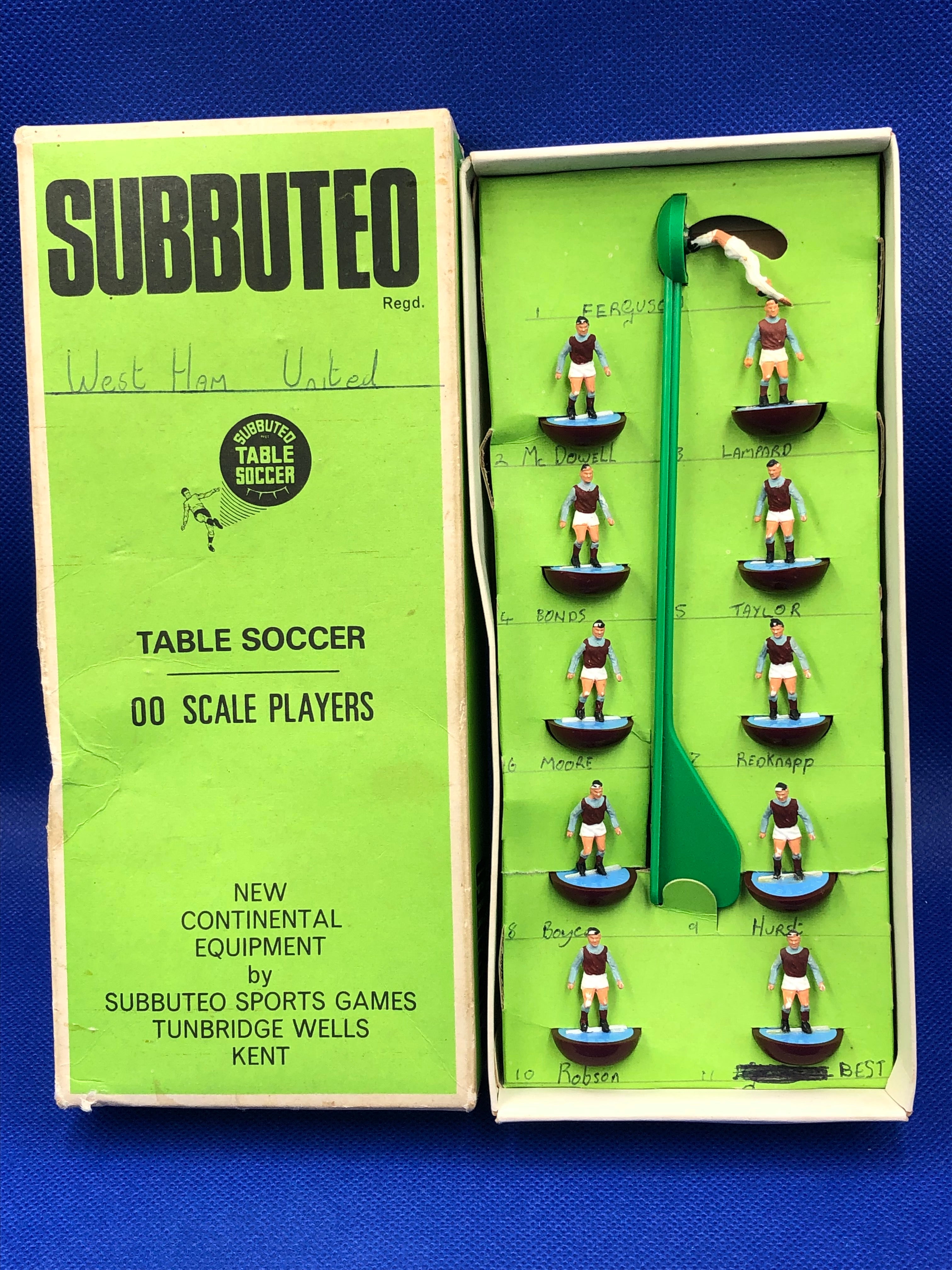 Subbuteo squadra hw West Ham ref 007