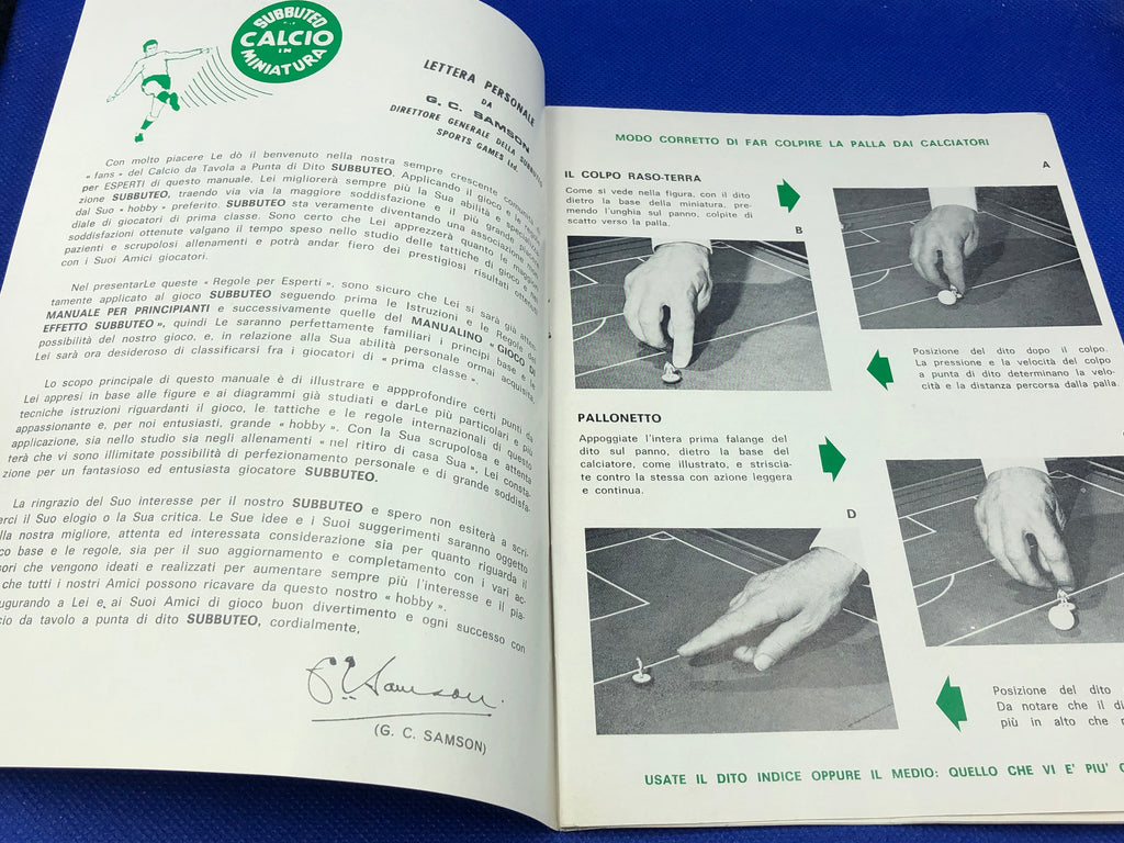 Subbuteo regole per esperti - In Italiano