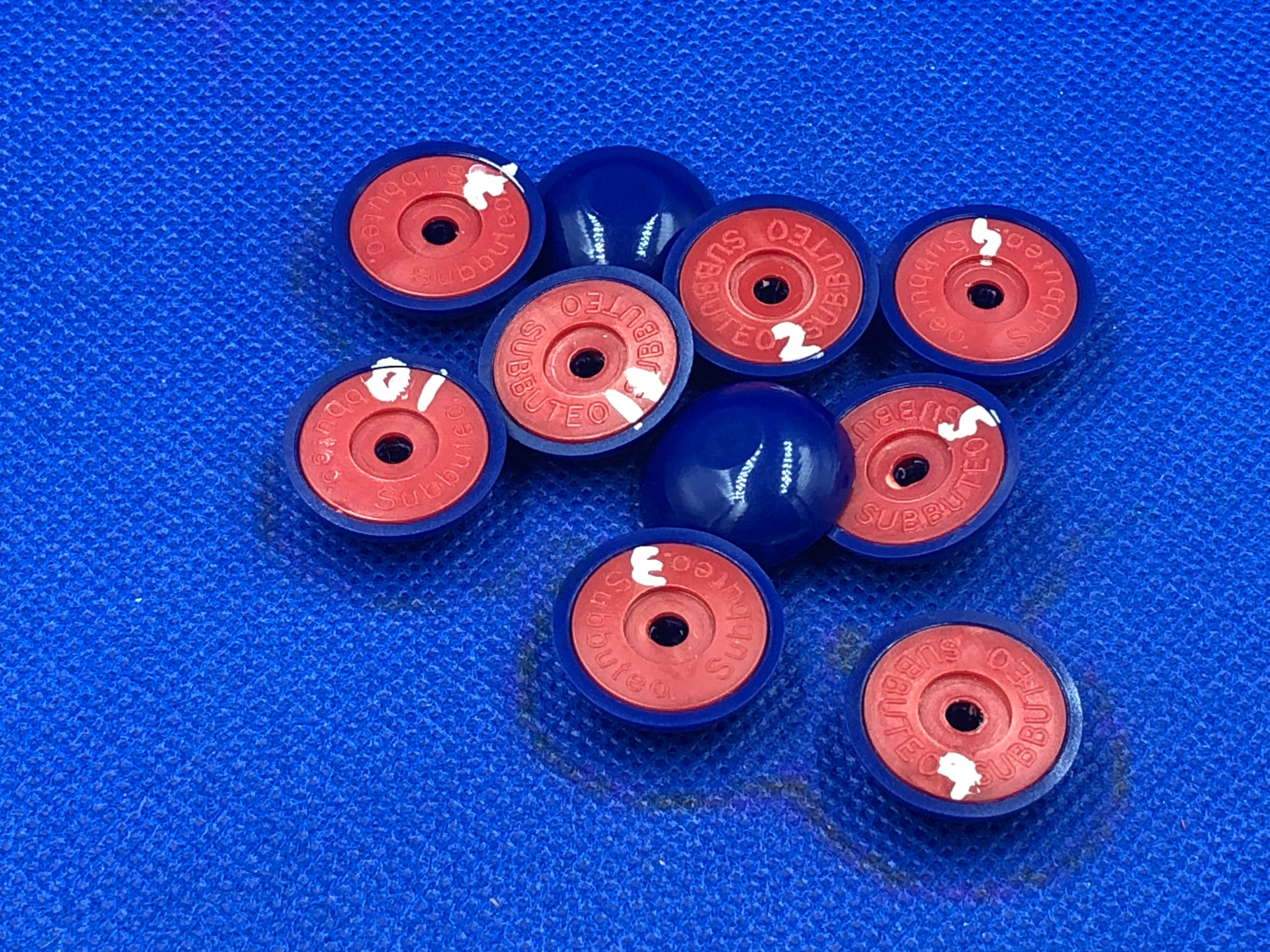 Subbuteo kit 10 basi lw originali da ripulire - Blu/Rosso