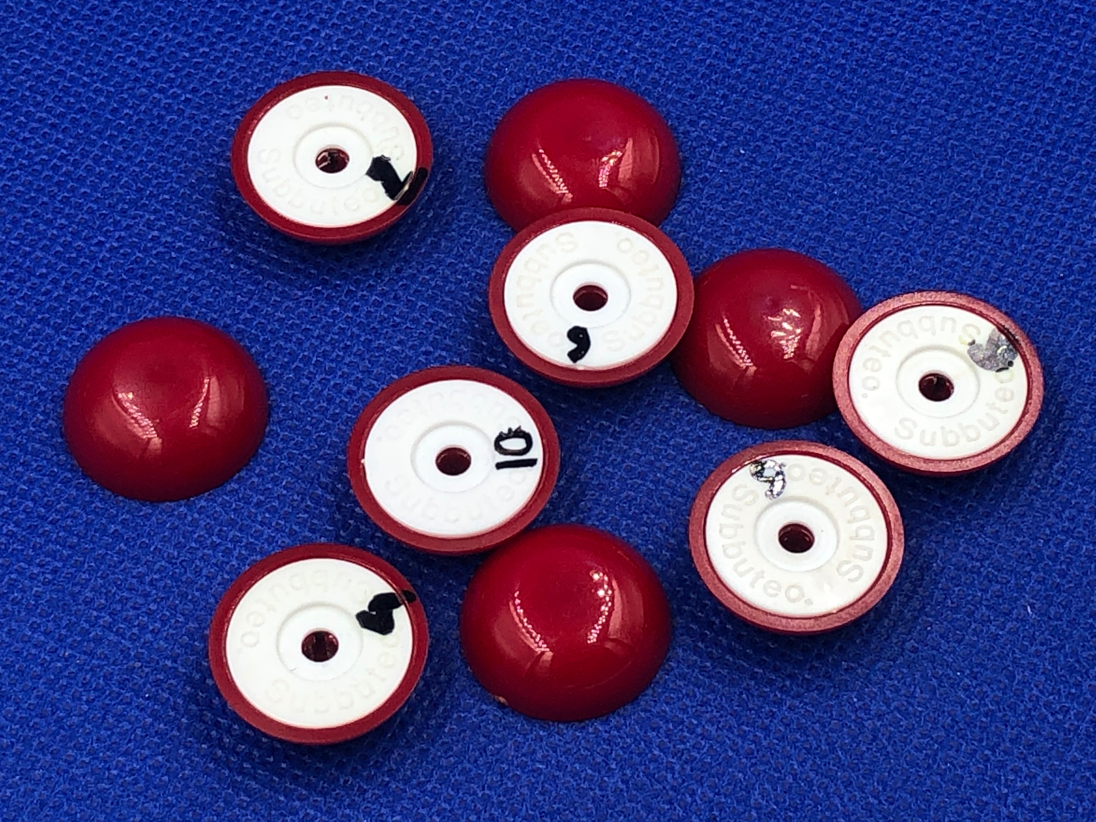 Subbuteo kit 10 basi lw originali da ripulire - Rosso/Bianco