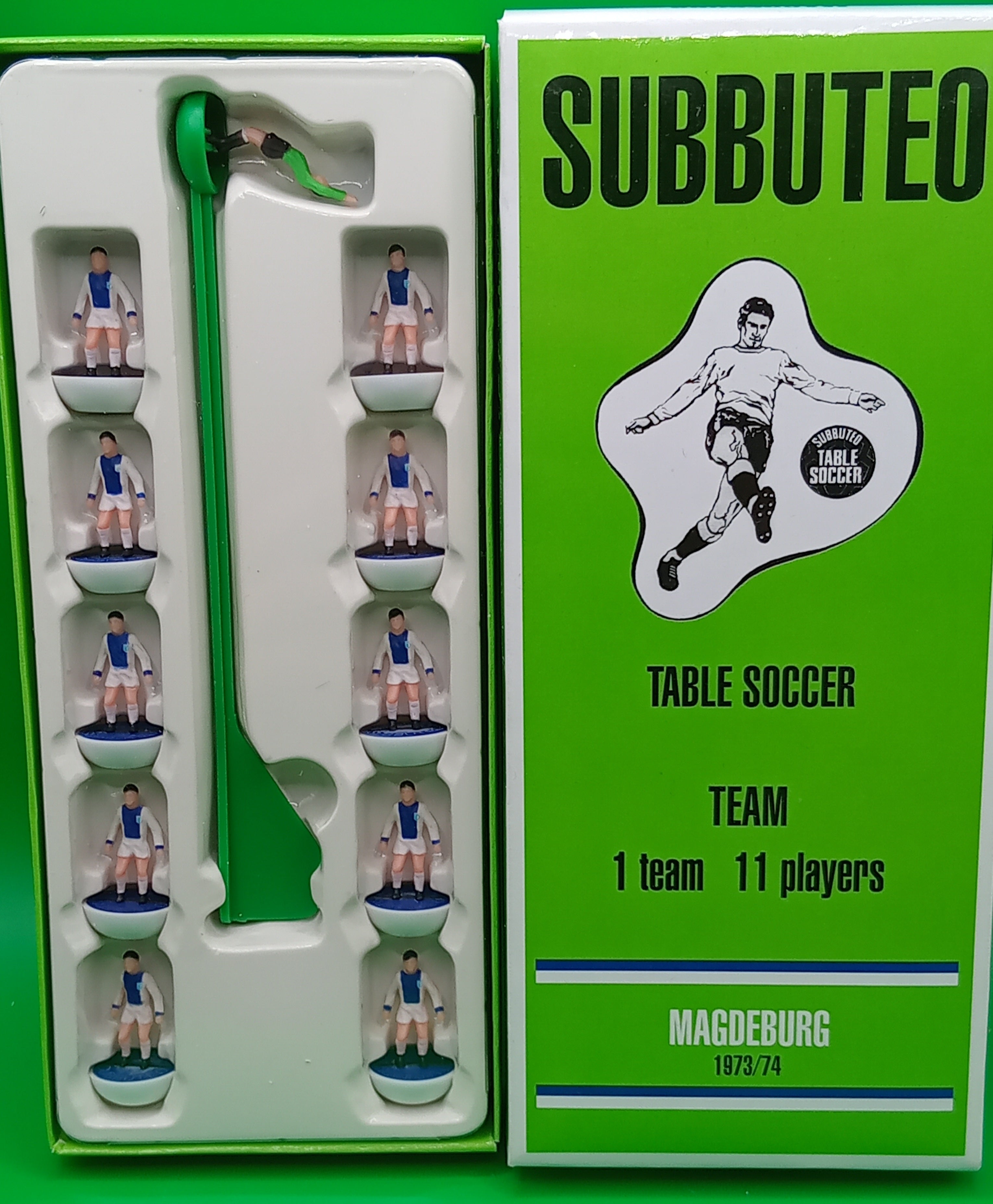 Subbuteo squadra hw vintage leggenda Magdeburgo 1973/74 - con libretto
