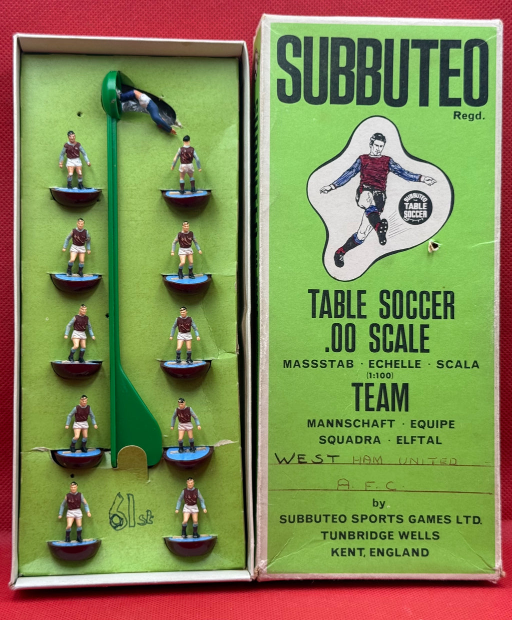 Subbuteo squadra Hw West Ham United ref 07