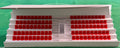 Subbuteolab Linea stadio 3D Gradinata semi curva tettoia - Seggiolini Rossi