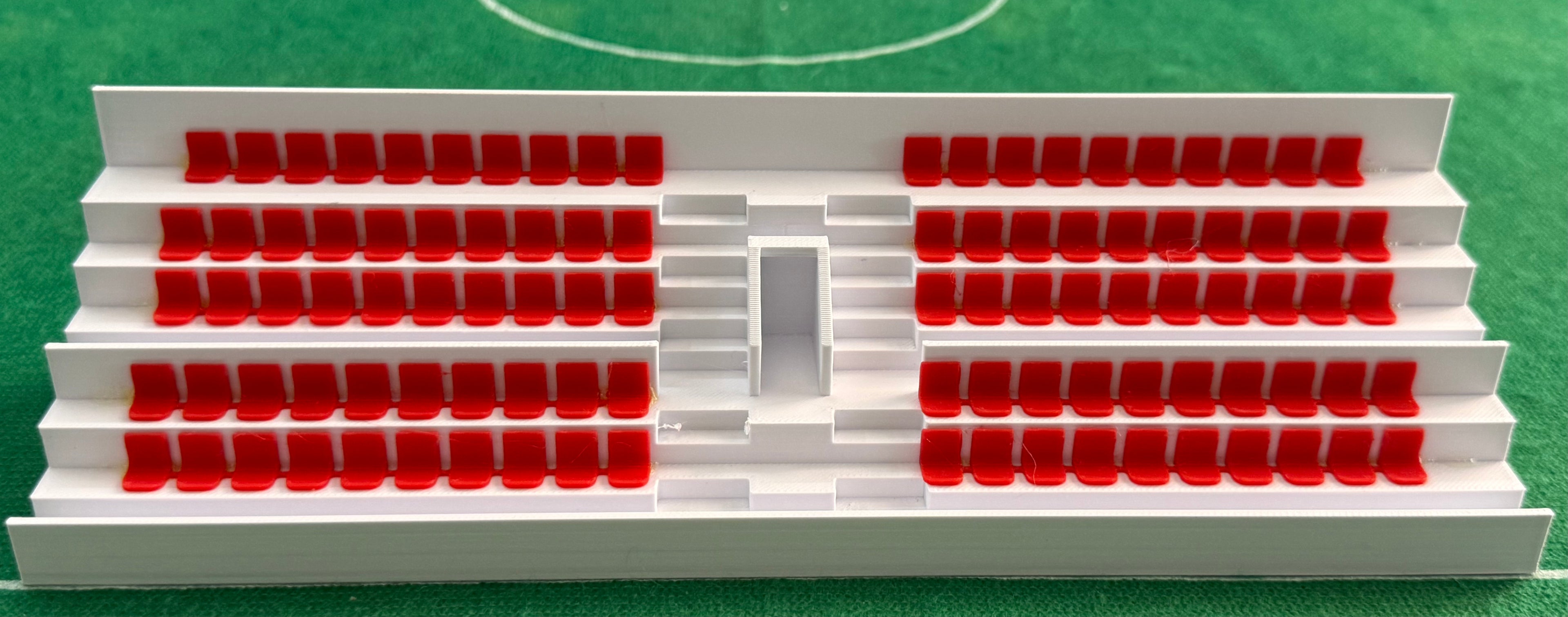 SubbuteoLab Linea stadio 3D Gradinata - Seggiolini Rossi