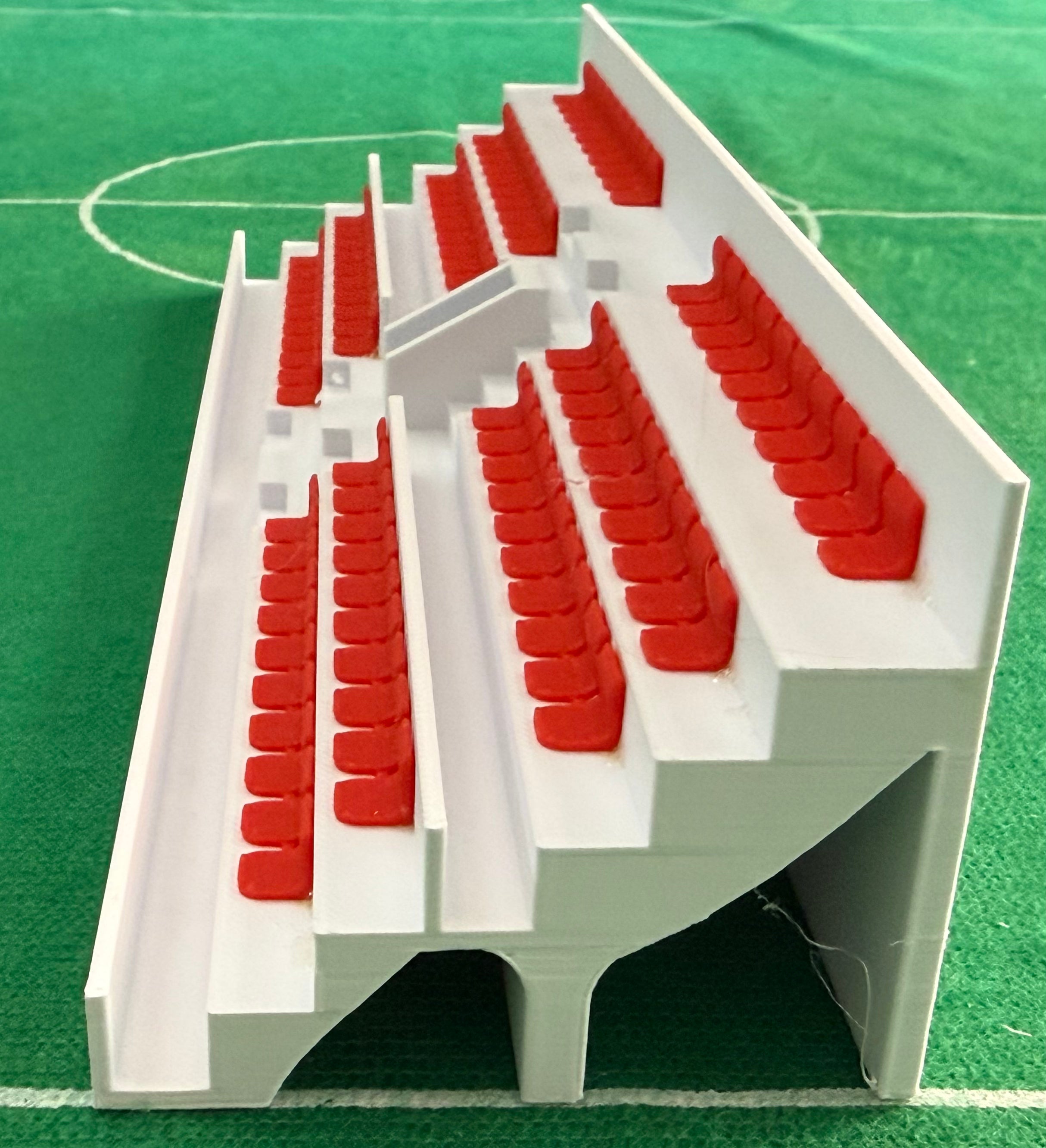 SubbuteoLab Linea stadio 3D Gradinata - Seggiolini Rossi