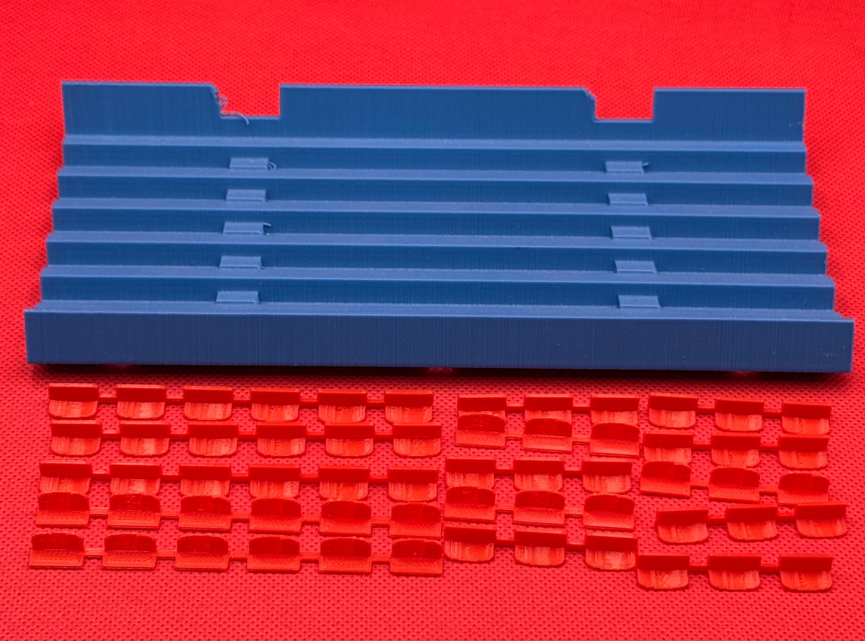 SubbuteoLab linea stadio Gradinata Blu 3d - seggiolini rossi