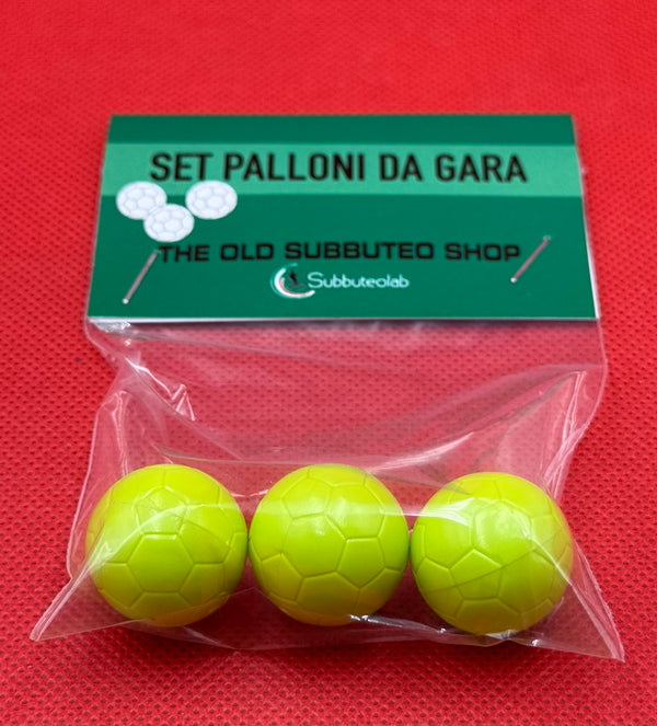 Subbuteolab blister 3 Palloni da gara Giallo Fluo