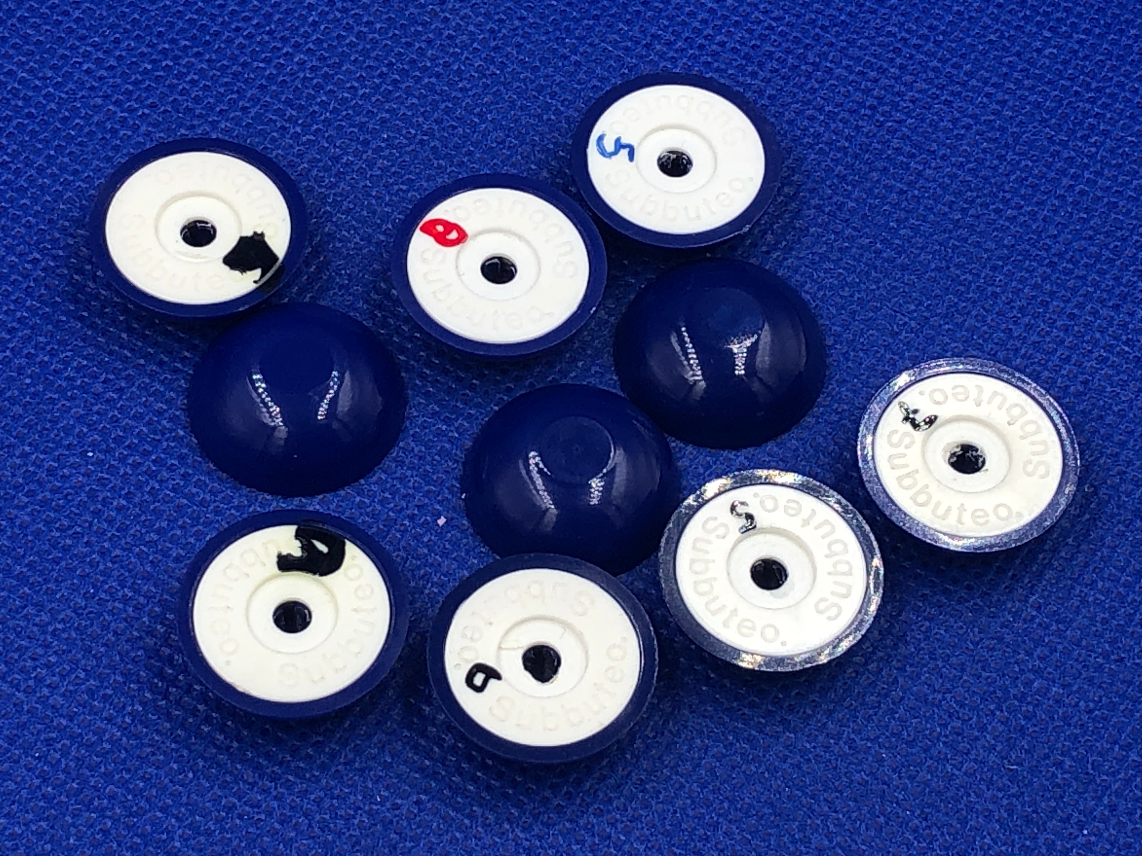 Subbuteo kit 10 basi lw originali da ripulire - Nero/Bianco
