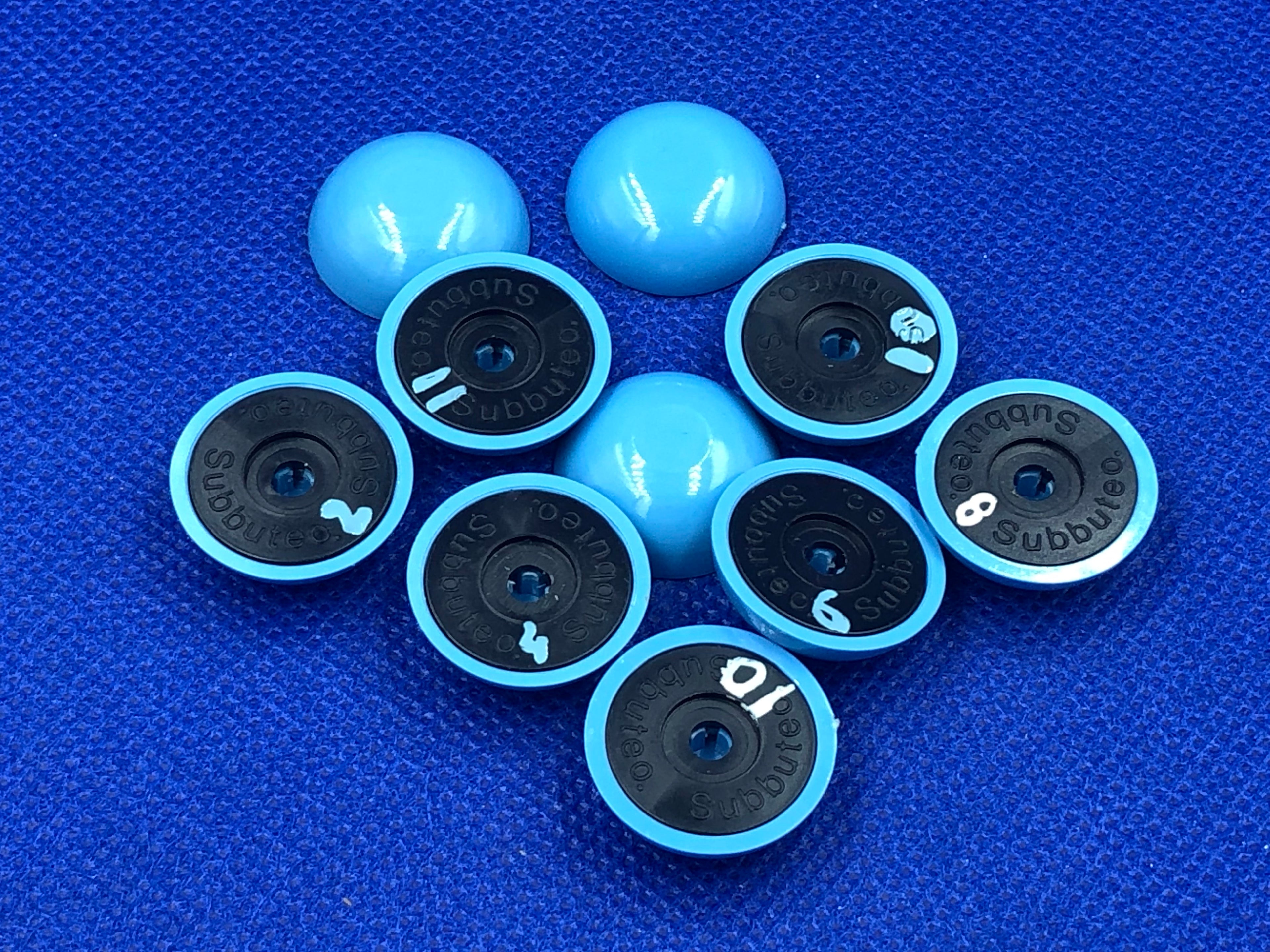 Subbuteo kit 10 basi lw originali da ripulire - Azzurro/Nero